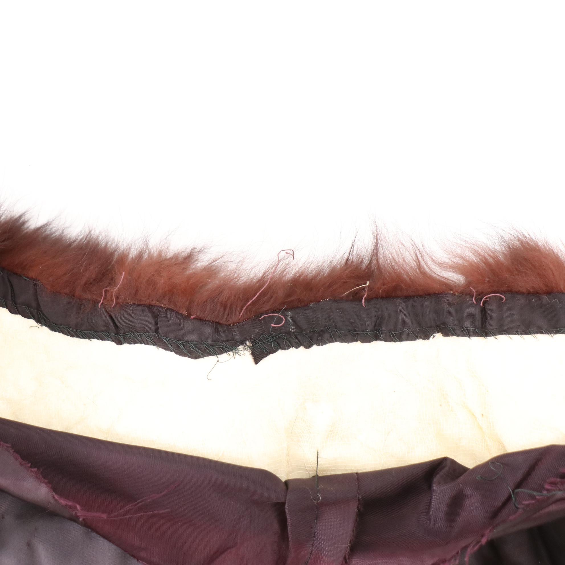 Sharon Kay Terry Marabou Feather, Fox Fur, and Black Bear Fur Collar Accessories