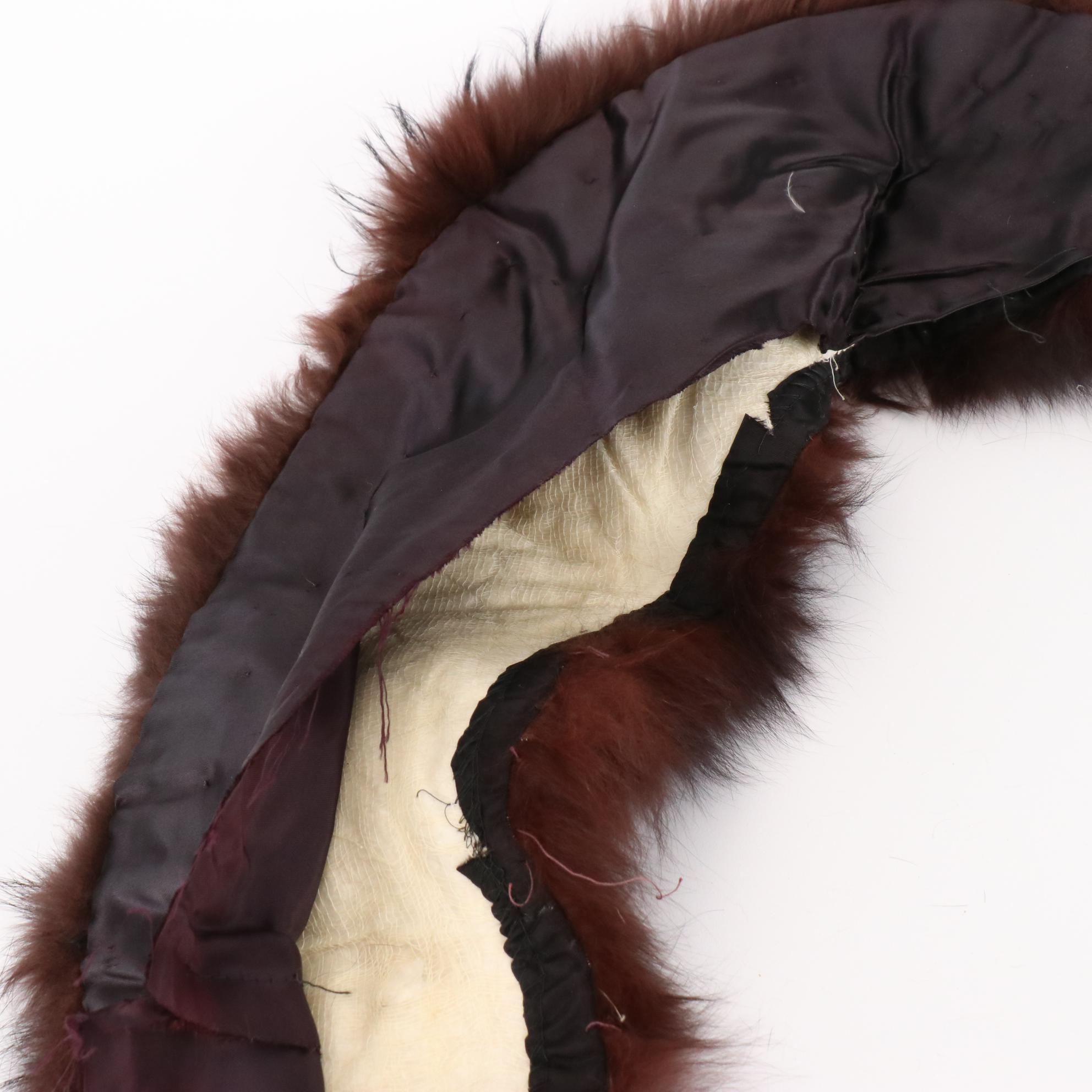 Sharon Kay Terry Marabou Feather, Fox Fur, and Black Bear Fur Collar Accessories