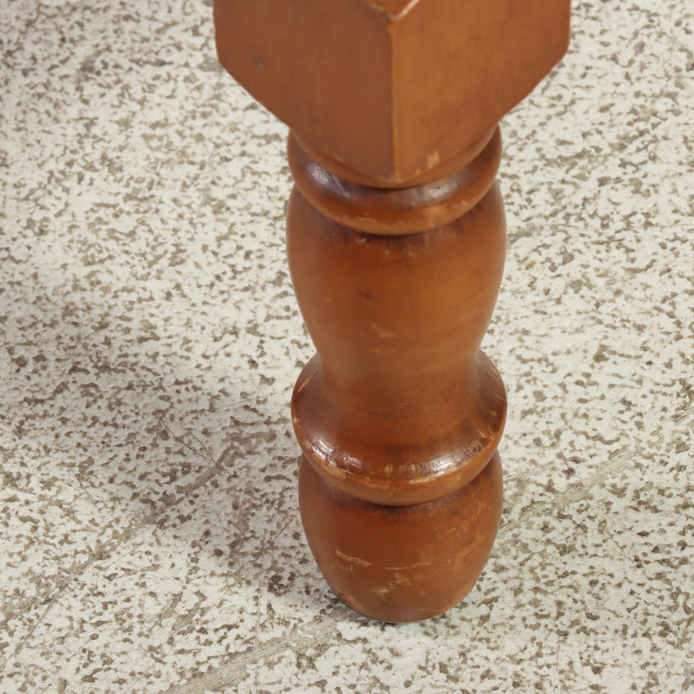 American Colonial Style Maple Vanity Table and Stool, Mid-20th Century