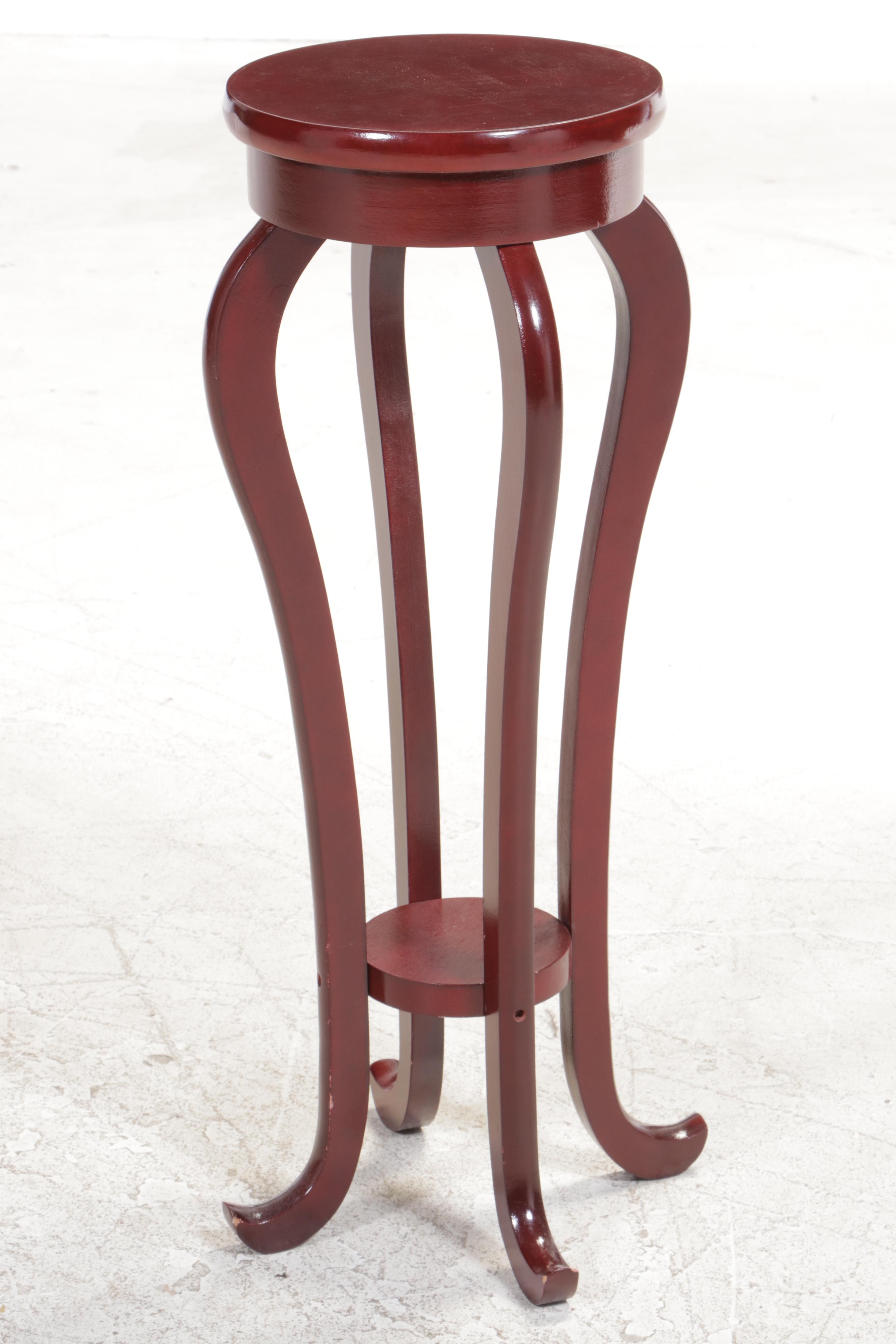 Lane Furniture Chippendale Style Plant Stand with Cherry-Stained Pedestal Stand