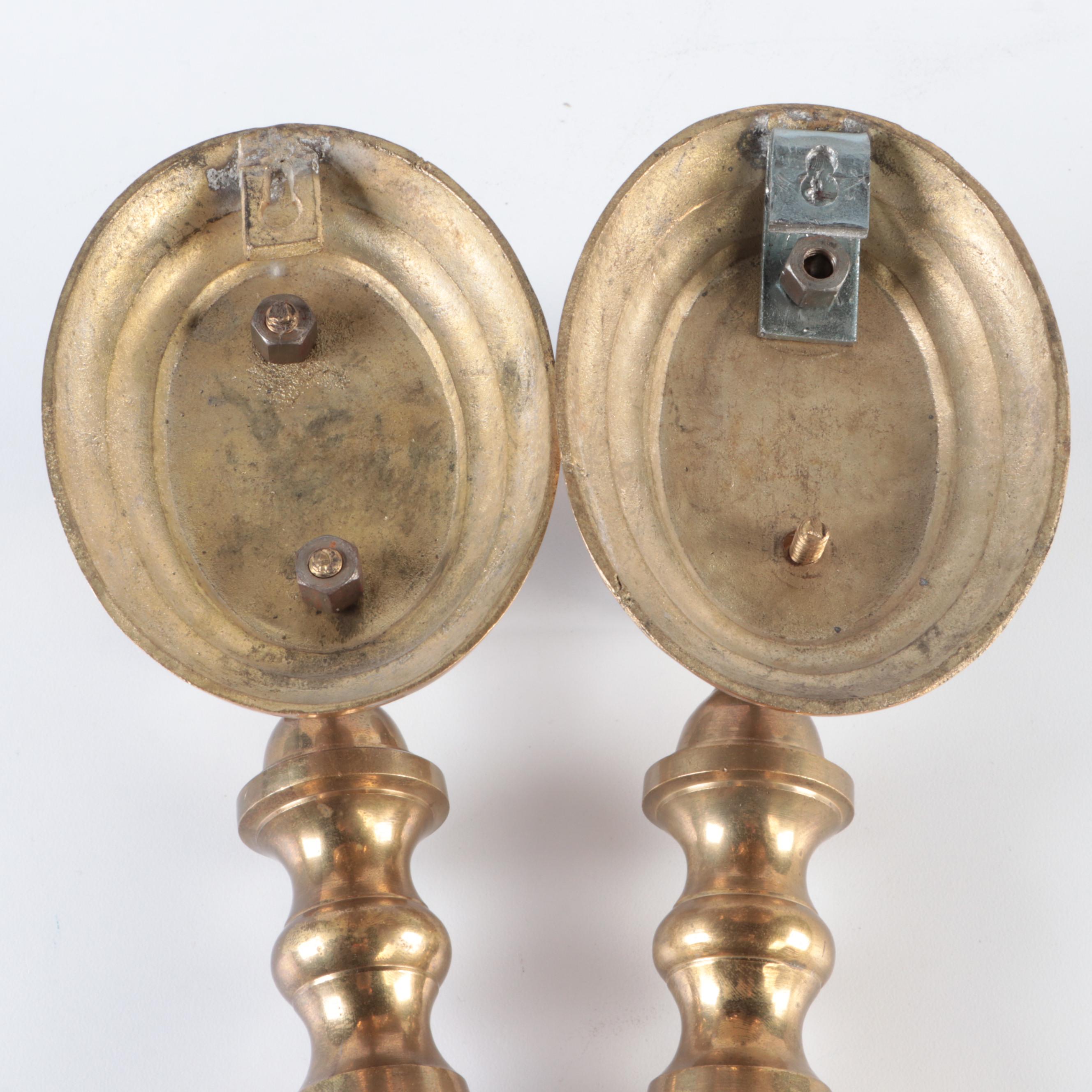 Liard LTD. Brass Miniature Hanging Planter with Brass Wall Sconces