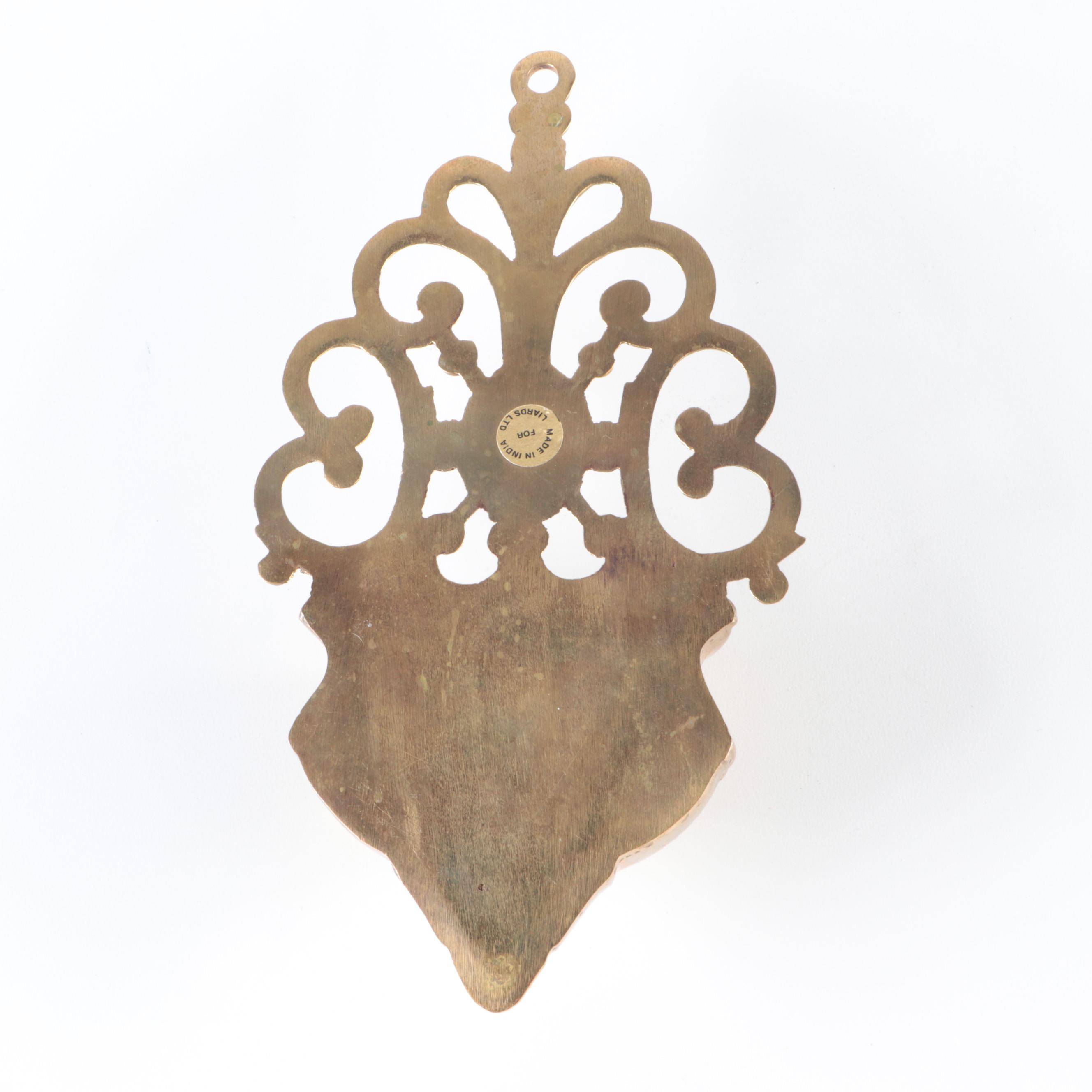 Liard LTD. Brass Miniature Hanging Planter with Brass Wall Sconces