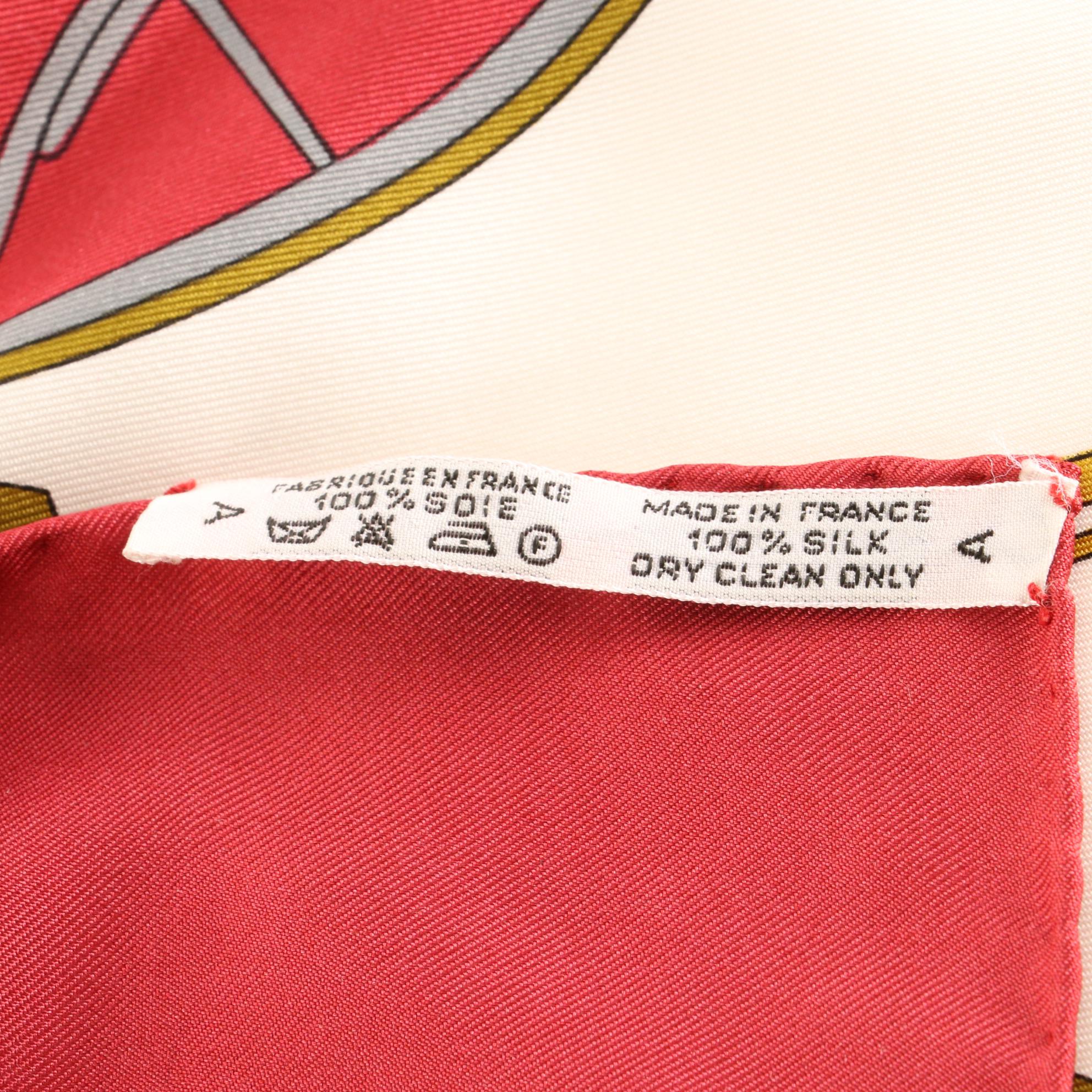 Hermès "Springs" Scarf 90 in Silk Twill