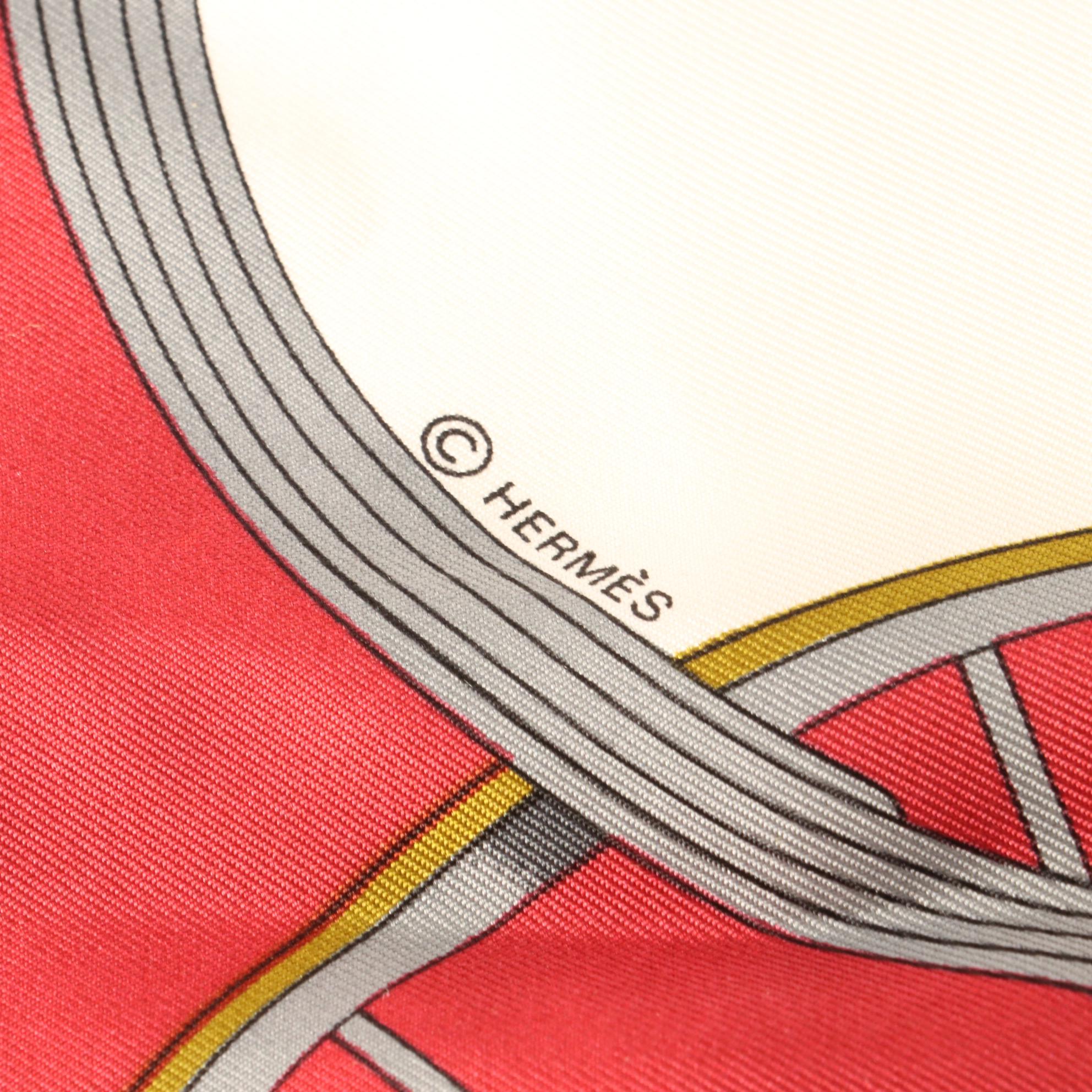 Hermès "Springs" Scarf 90 in Silk Twill