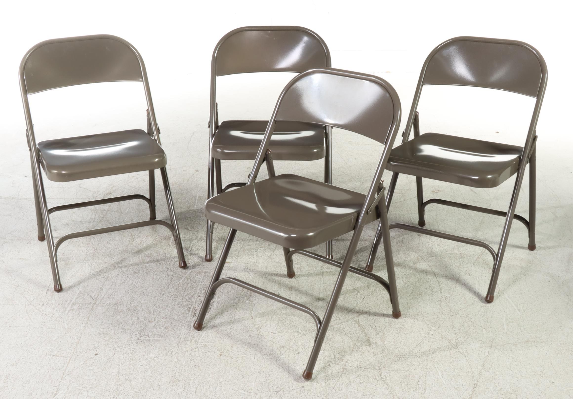 Virco Steel Folding Chairs in El Dorado Bronze Finish