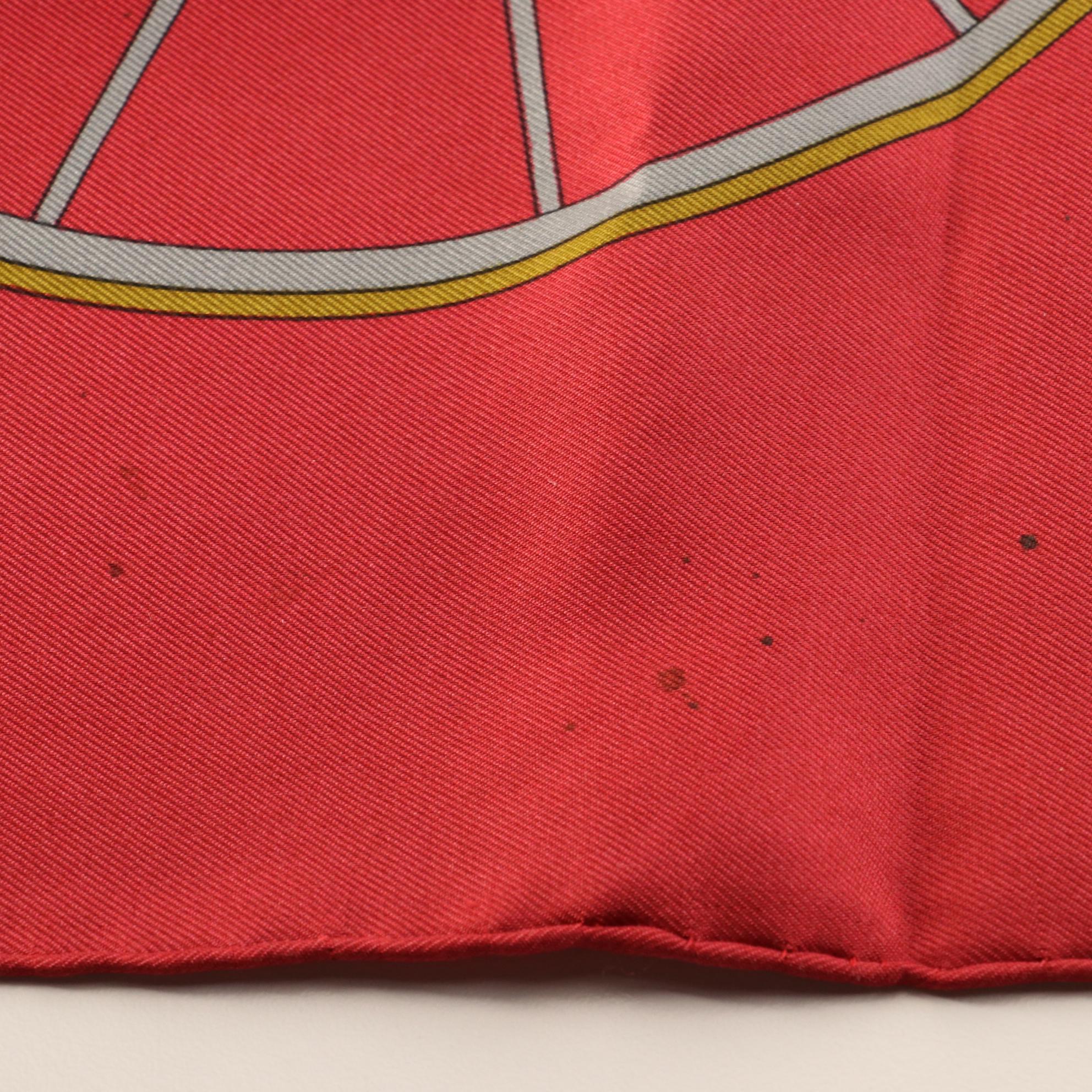 Hermès "Springs" Scarf 90 in Silk Twill