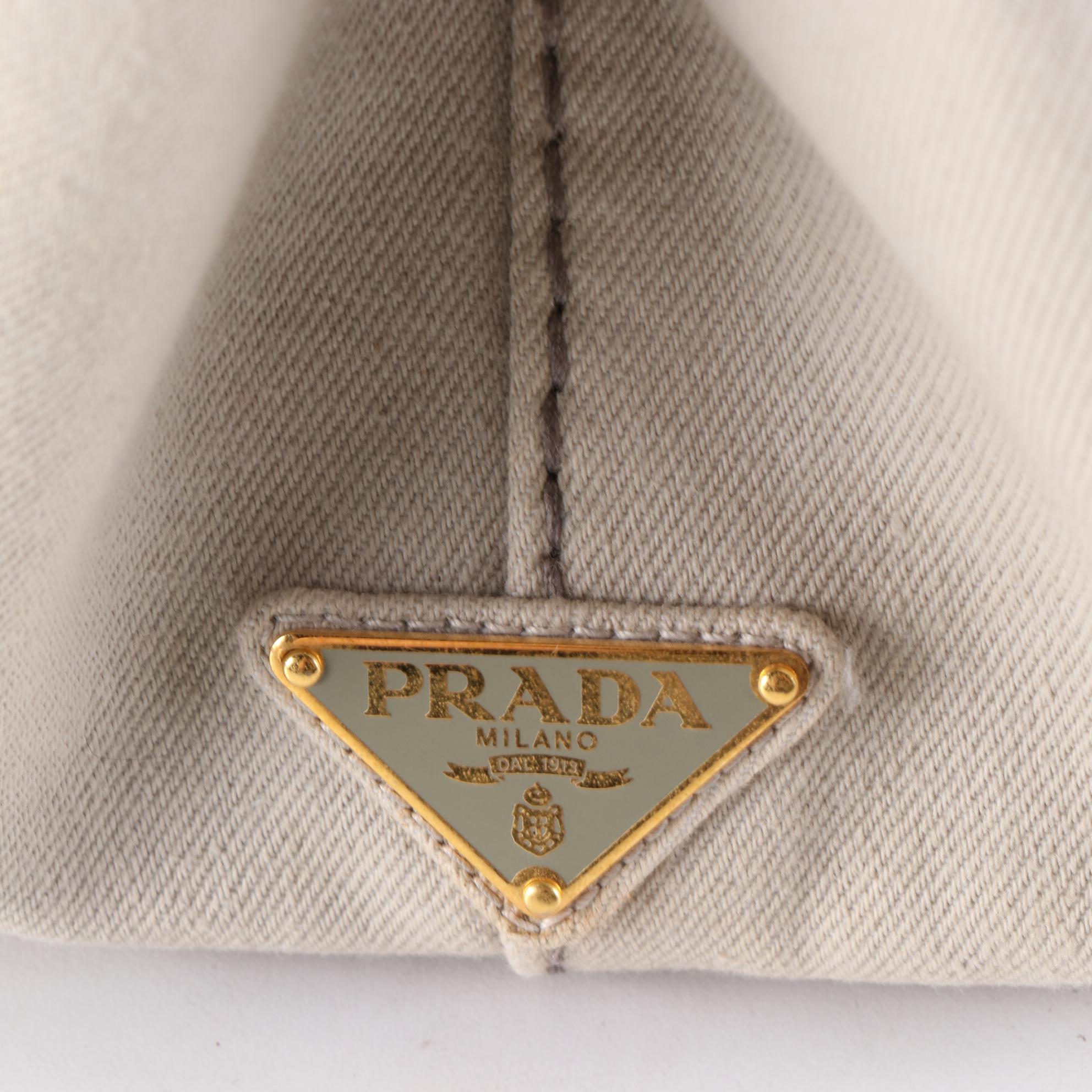 Prada Canapa Logo Large Canvas Tote Bag