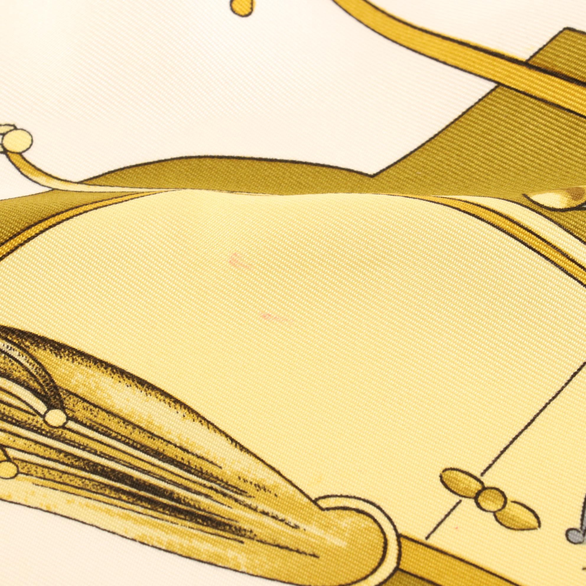 Hermès "Springs" Scarf 90 in Silk Twill