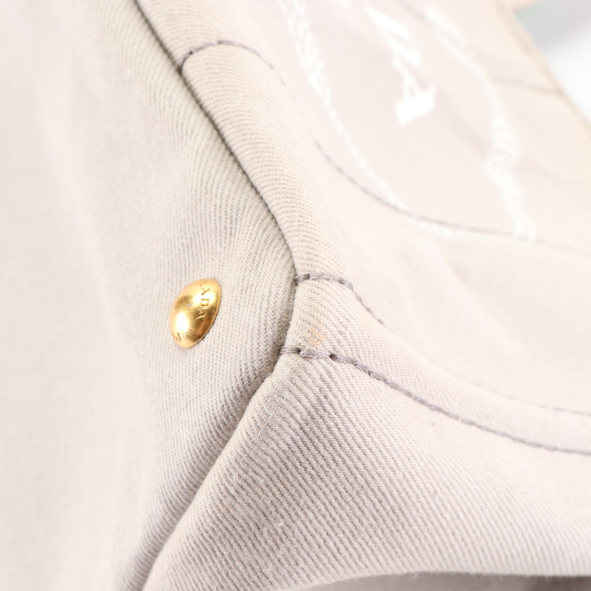 Prada Canapa Logo Large Canvas Tote Bag