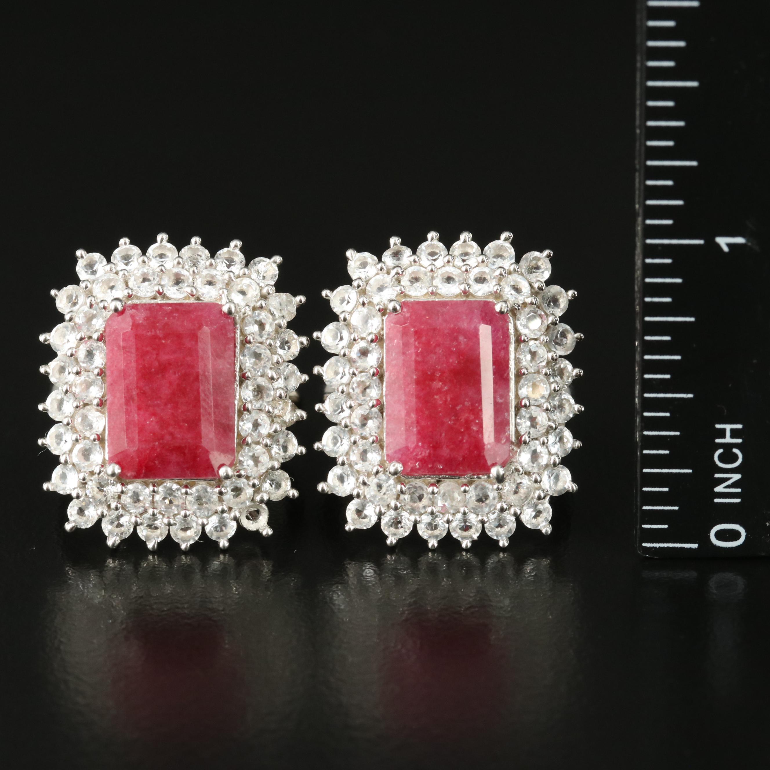 Sterling Beryl and White Topaz Rings