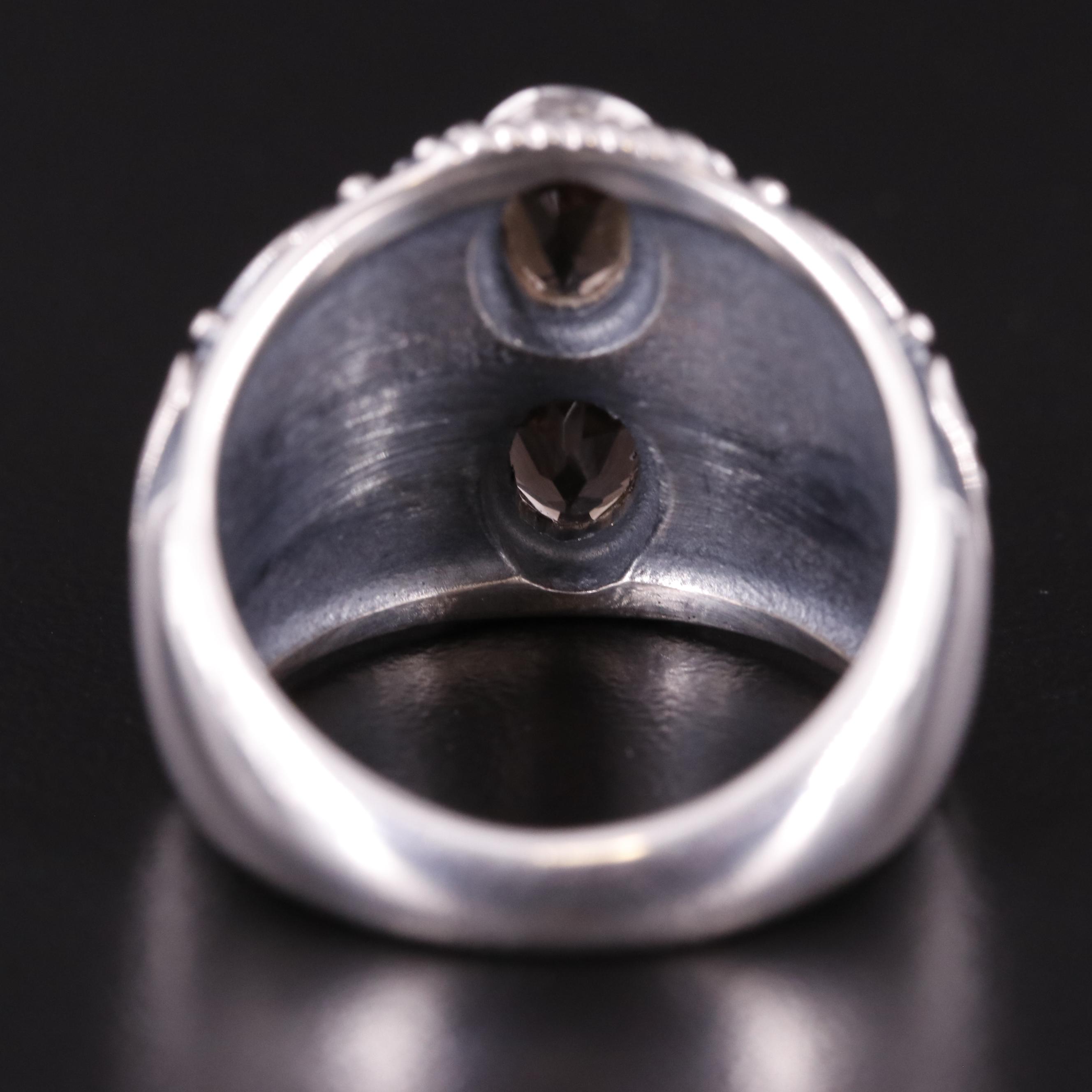 Sterling Smoky Quartz Ring
