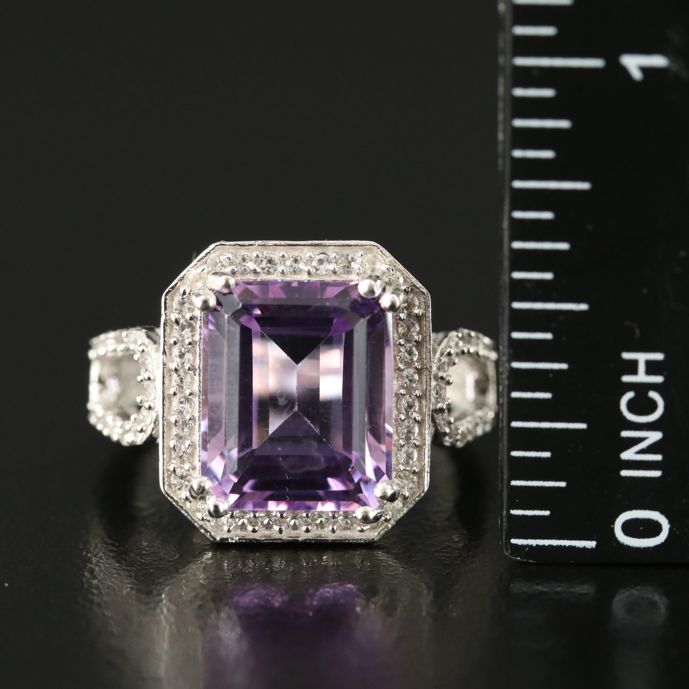 Sterling Amethyst and Topaz Rings