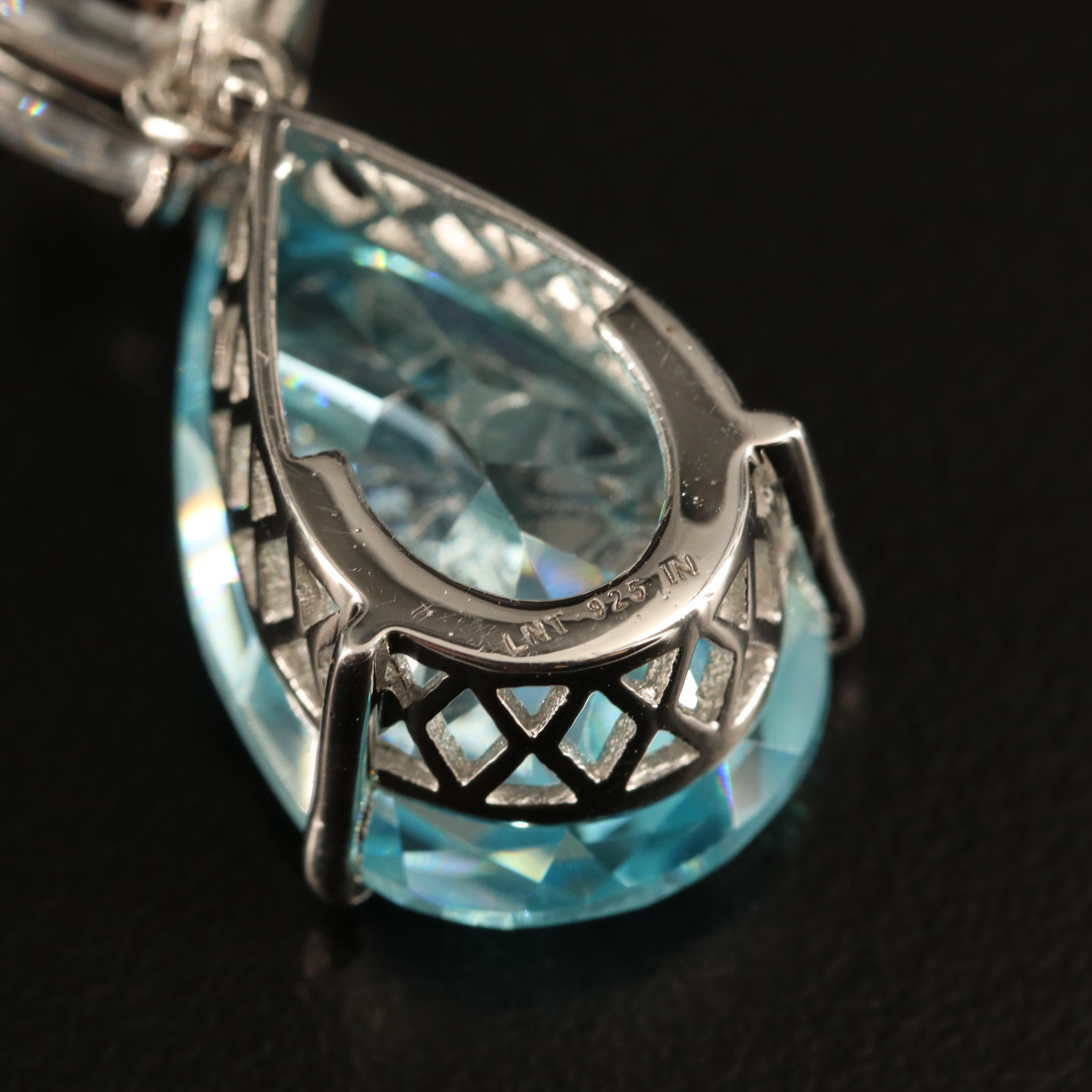 Sterling Cubic Zirconia Teardrop Earrings