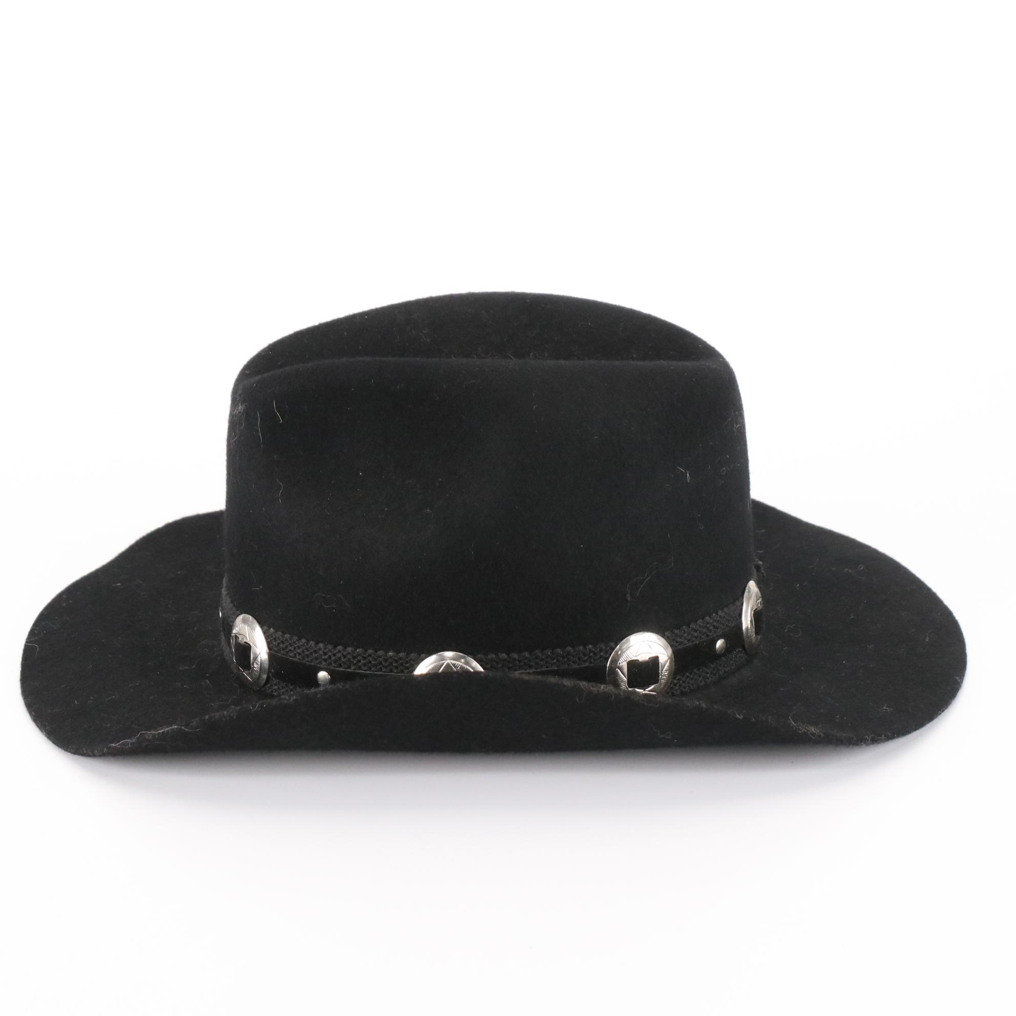 Langenberg Hat Company Gambler and Pinch Front Wool Felt Western Hats with Box