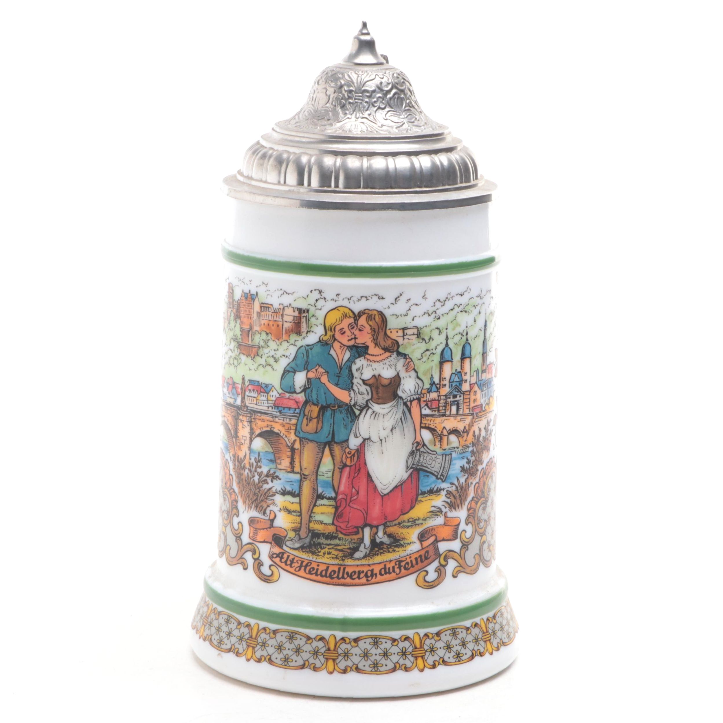 Heidelberg Themed Beer Stein with Genre Scene