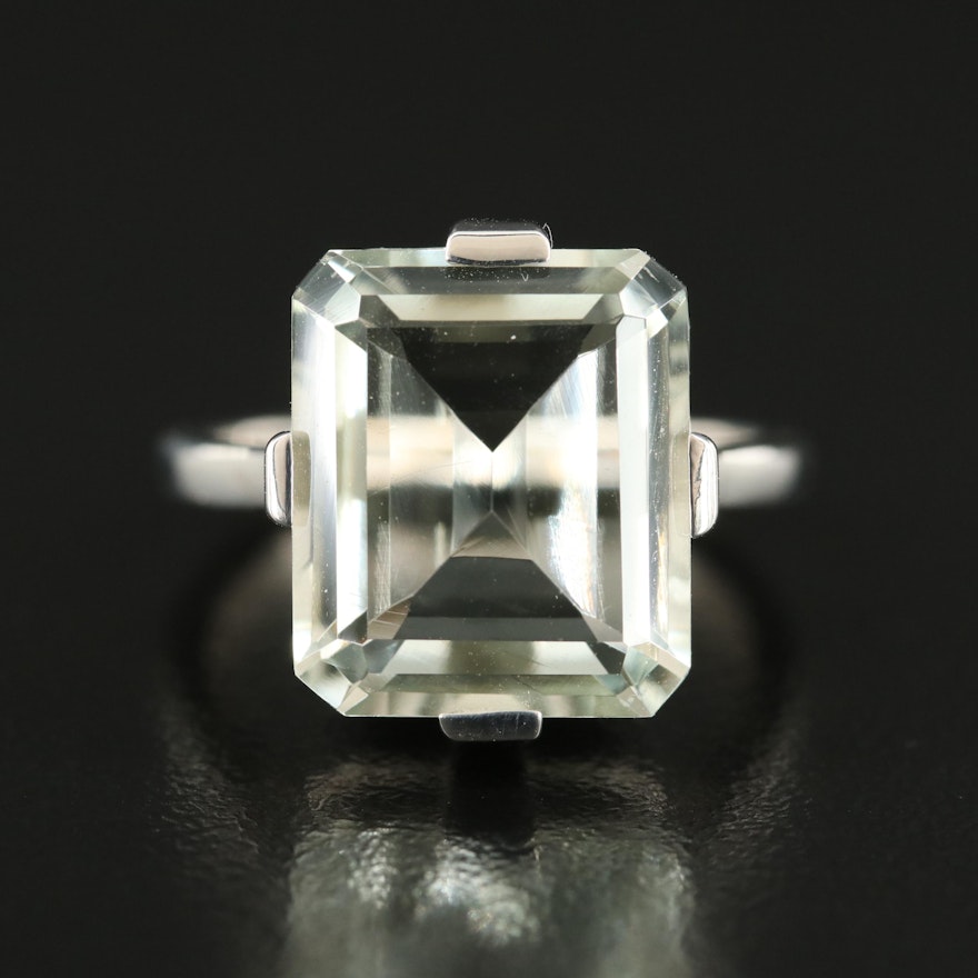 Sterling Prasiolite Ring