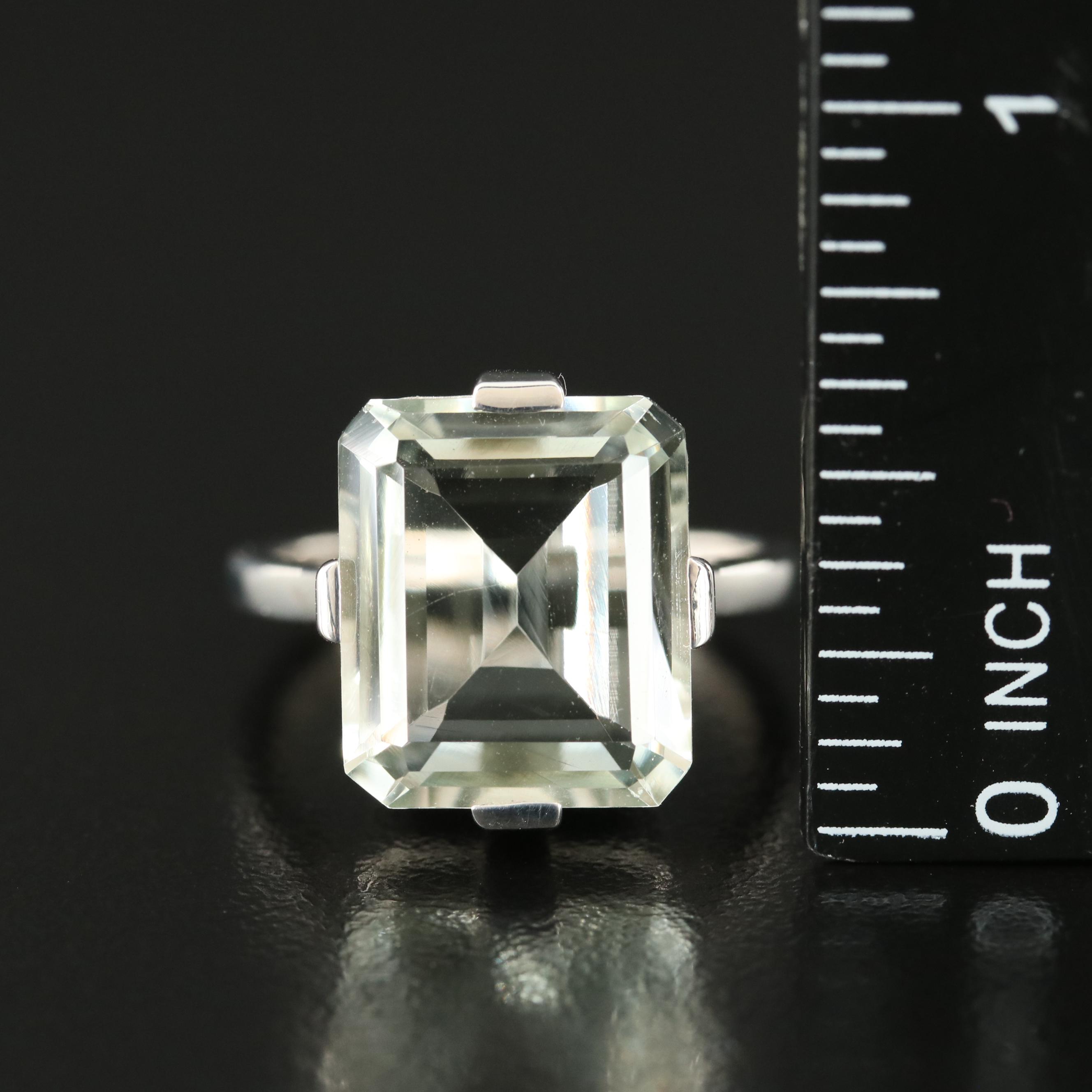 Sterling Prasiolite Ring