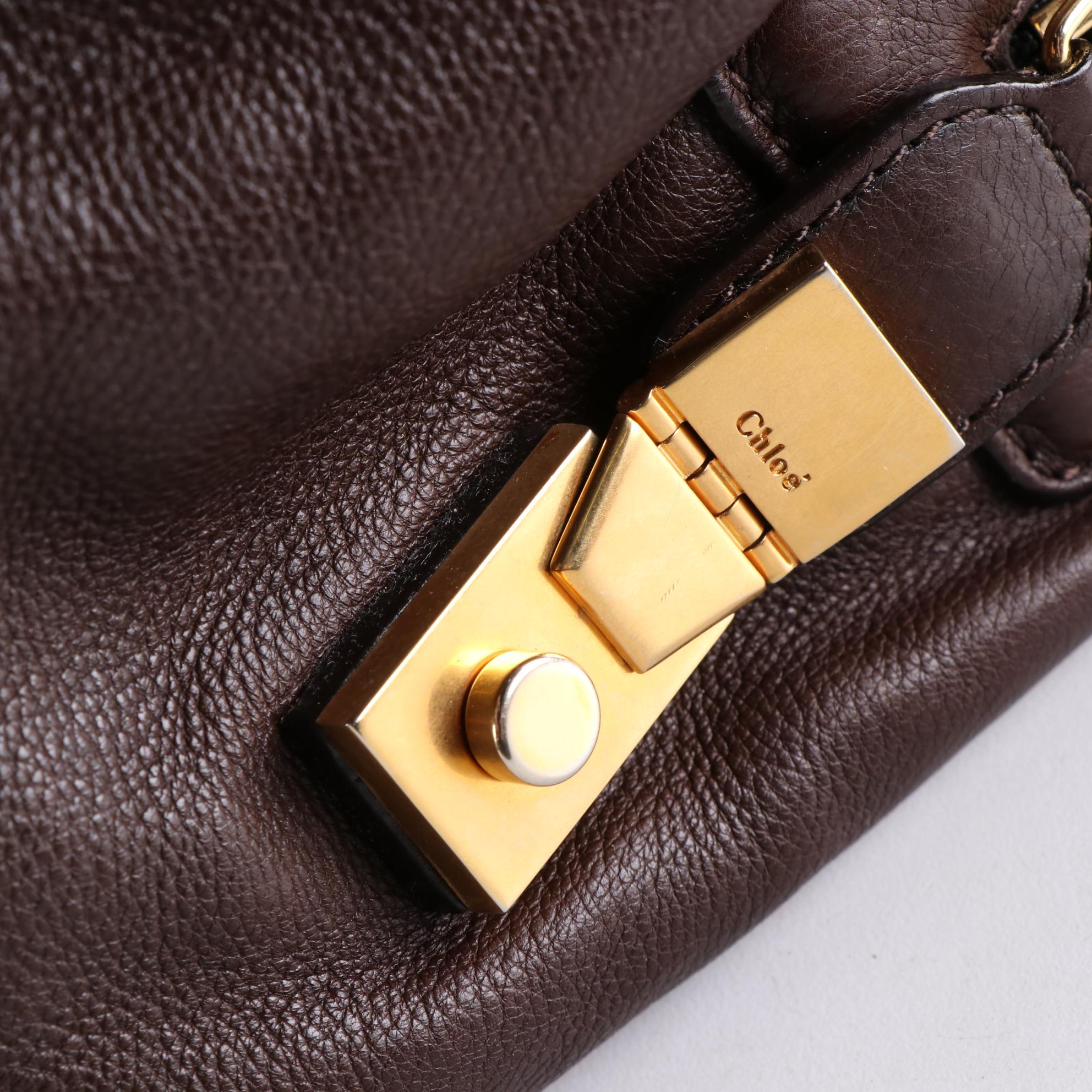 Chloé Cary Satchel in Brown Leather