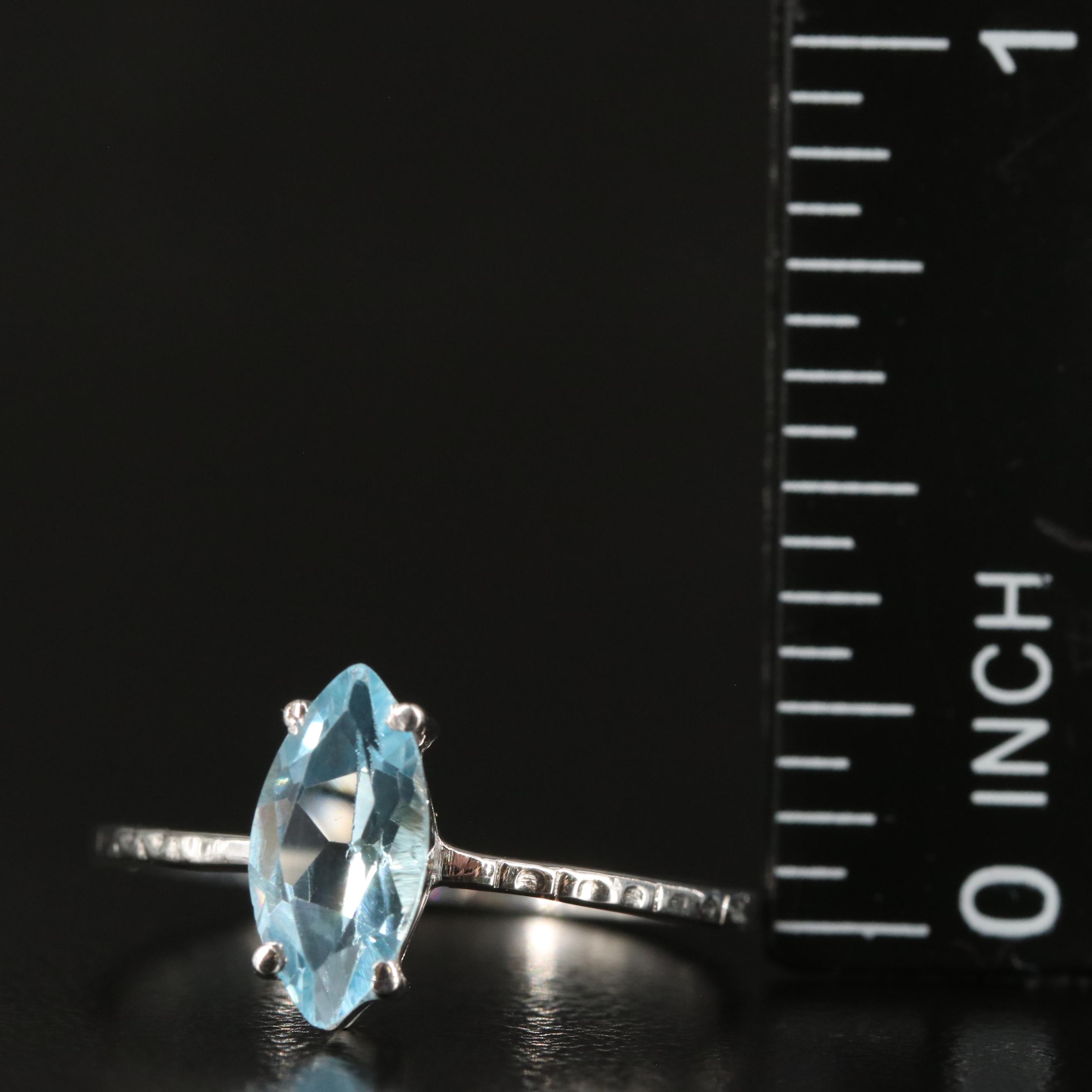 Sterling Blue Topaz Solitaire Ring