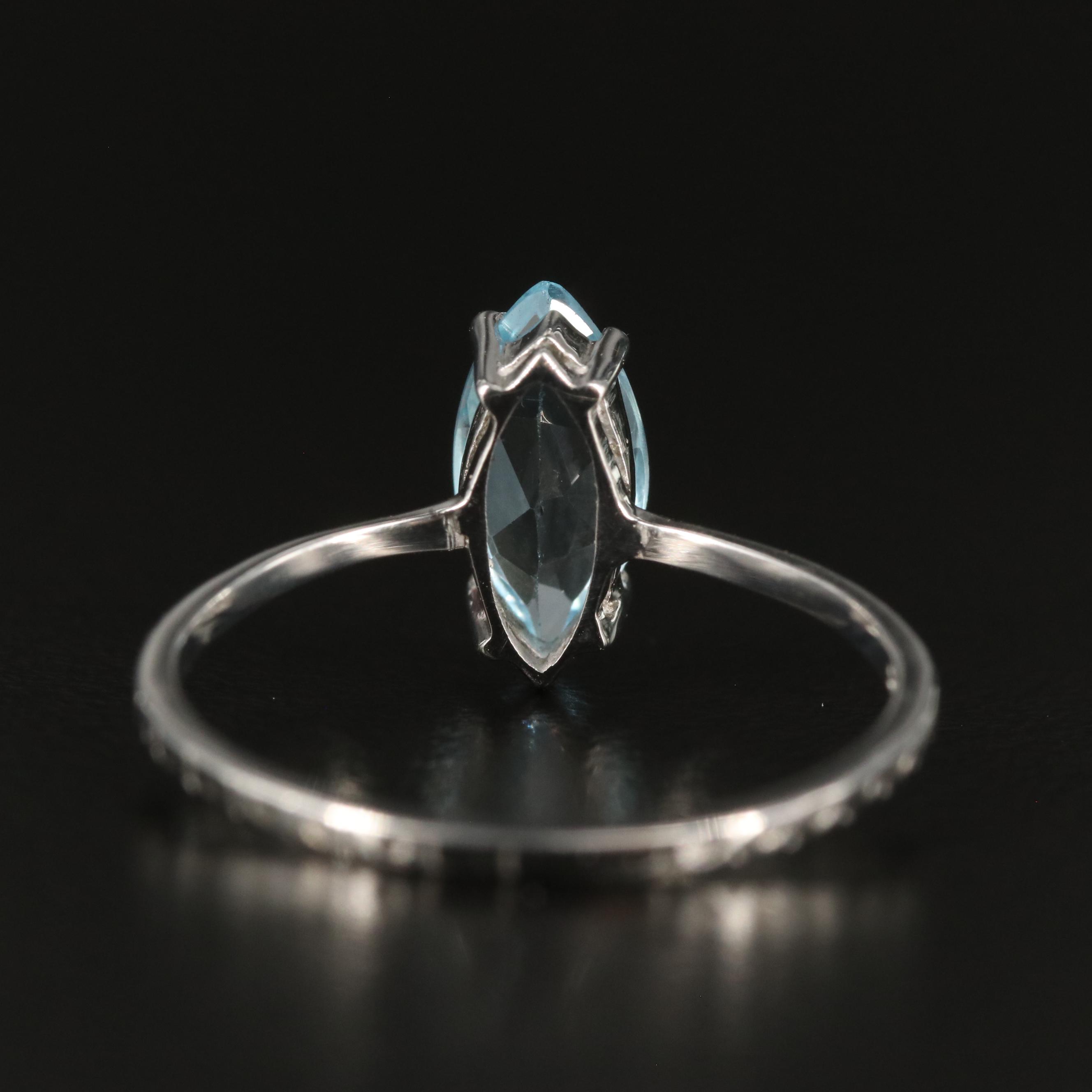 Sterling Blue Topaz Solitaire Ring