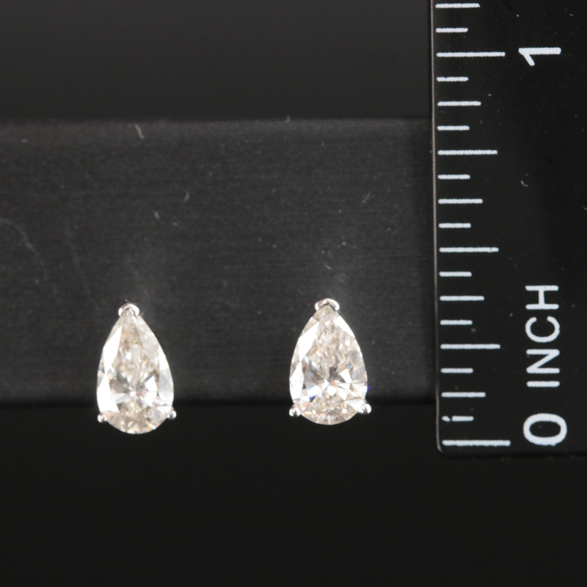 Platinum 1.50 CTW Lab Grown Diamond Stud Earrings