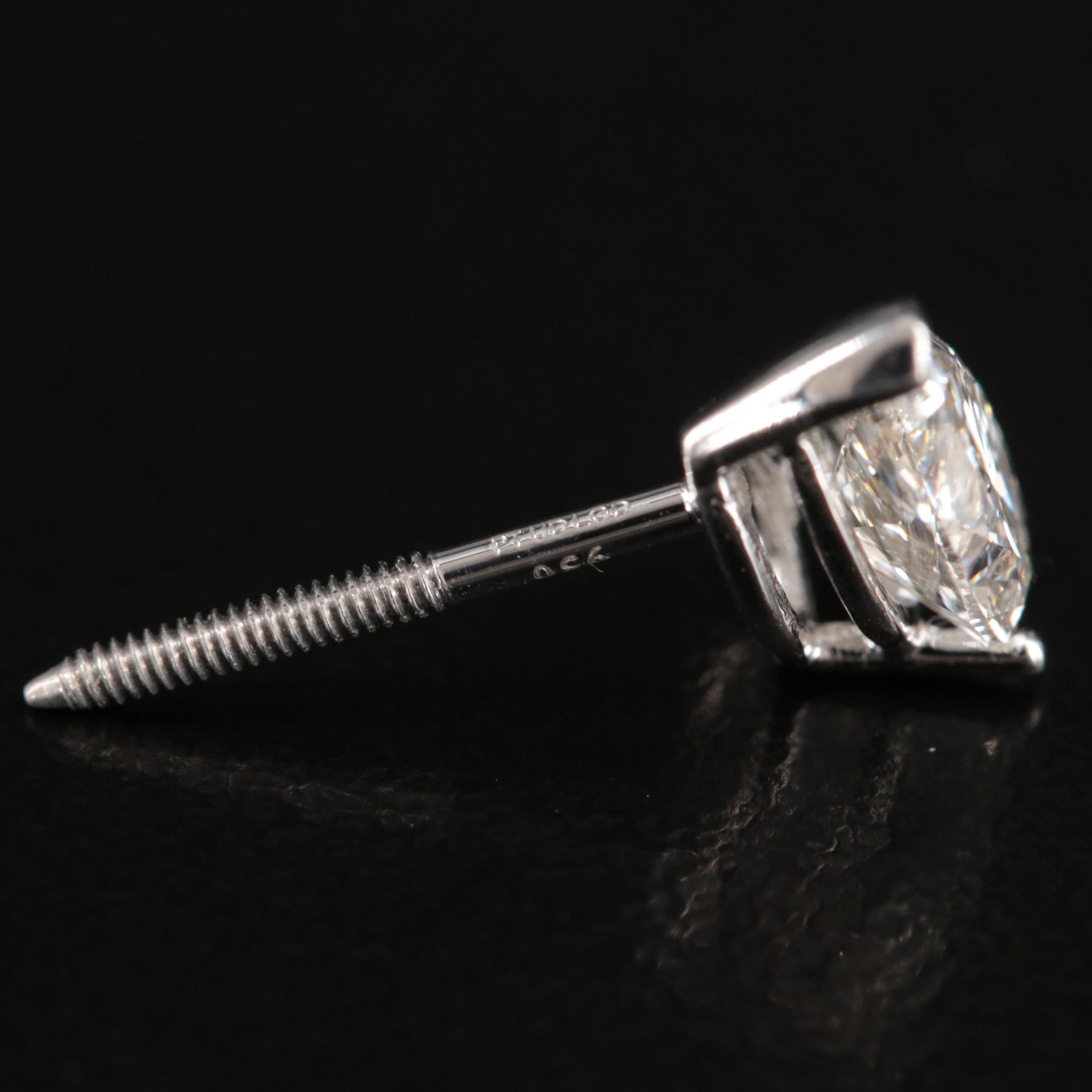 Platinum 1.50 CTW Lab Grown Diamond Stud Earrings