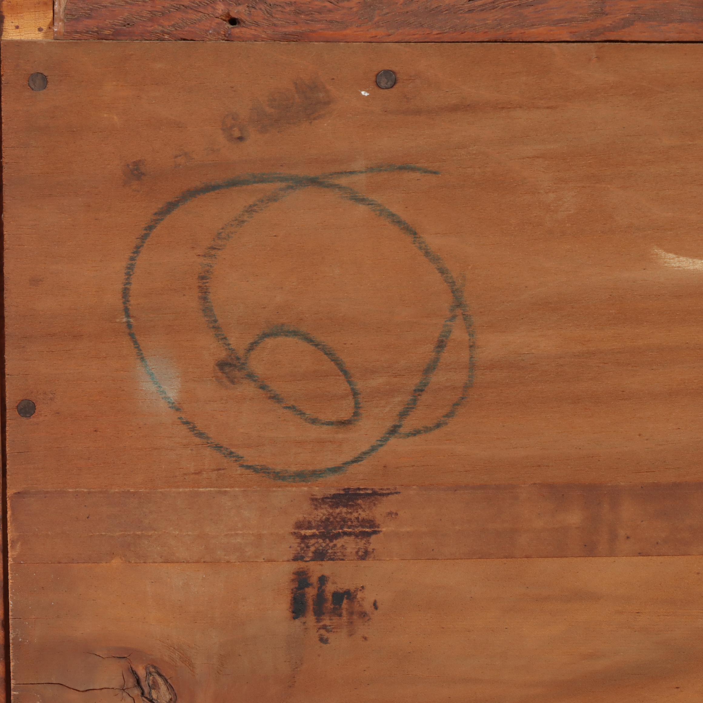 American Colonial Style Maple Six-Drawer Chest, Mid-20th Century