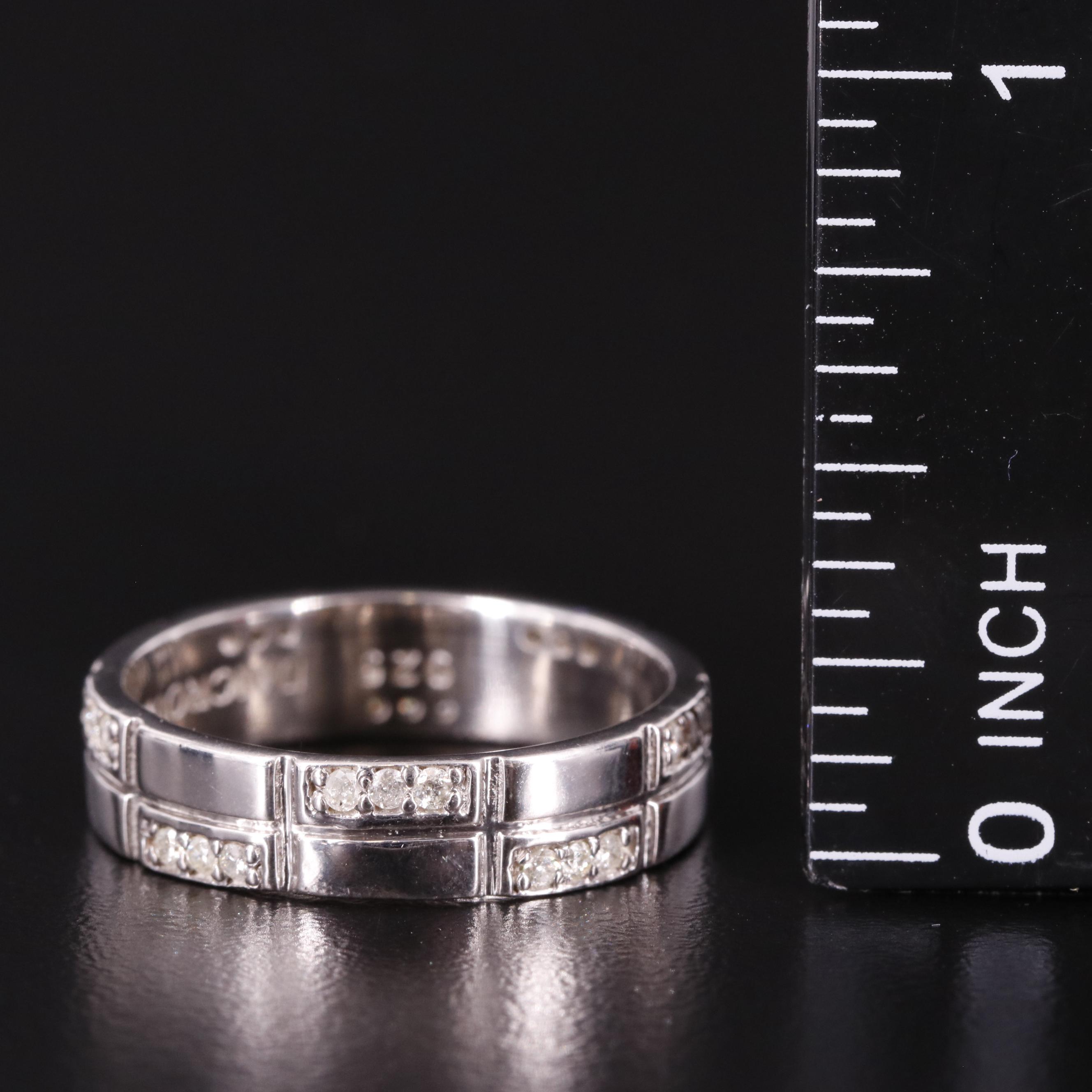 Sterling Diamond Band