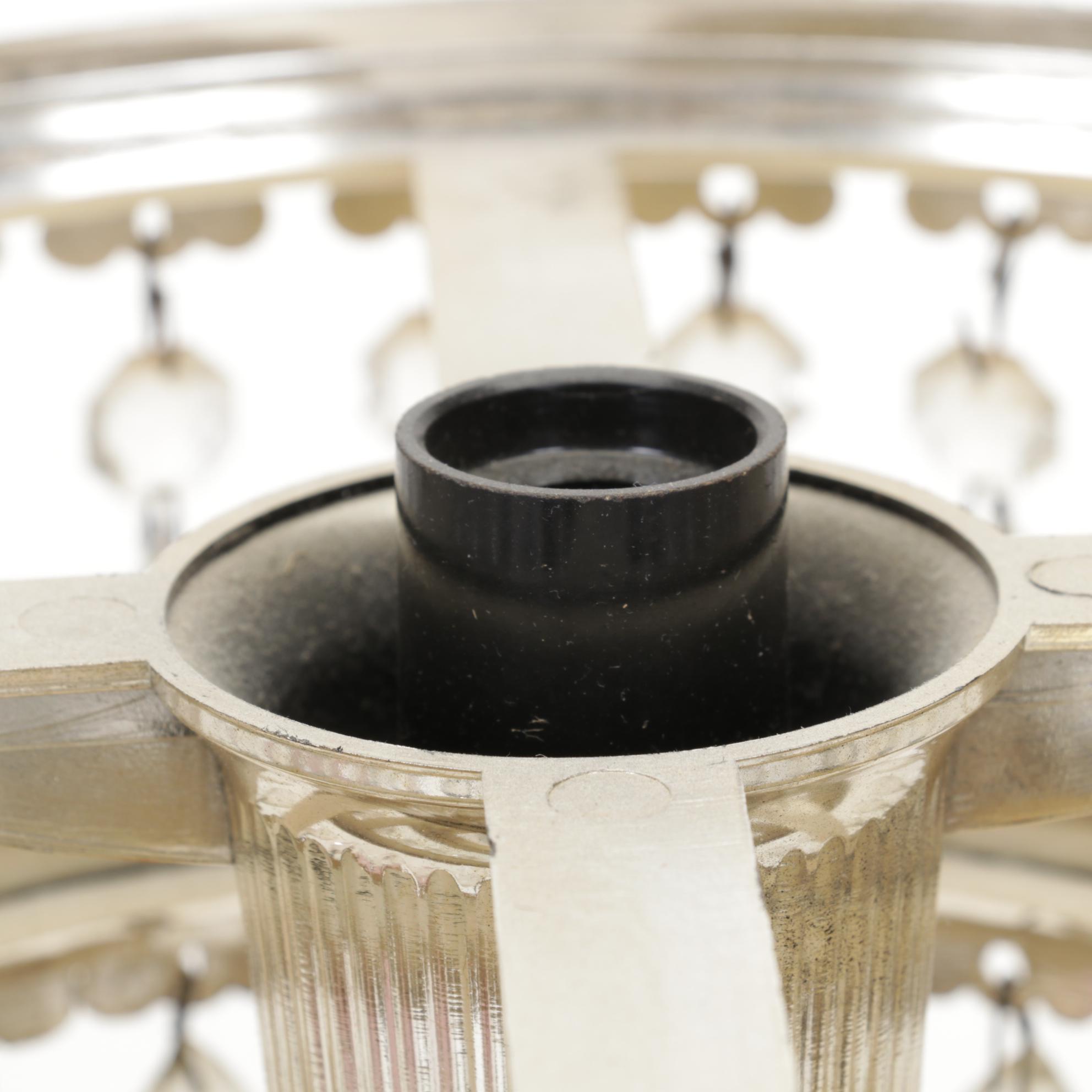 Pink Glass and Crystal Boudoir and Table Lamps, Attributed to Michelotti