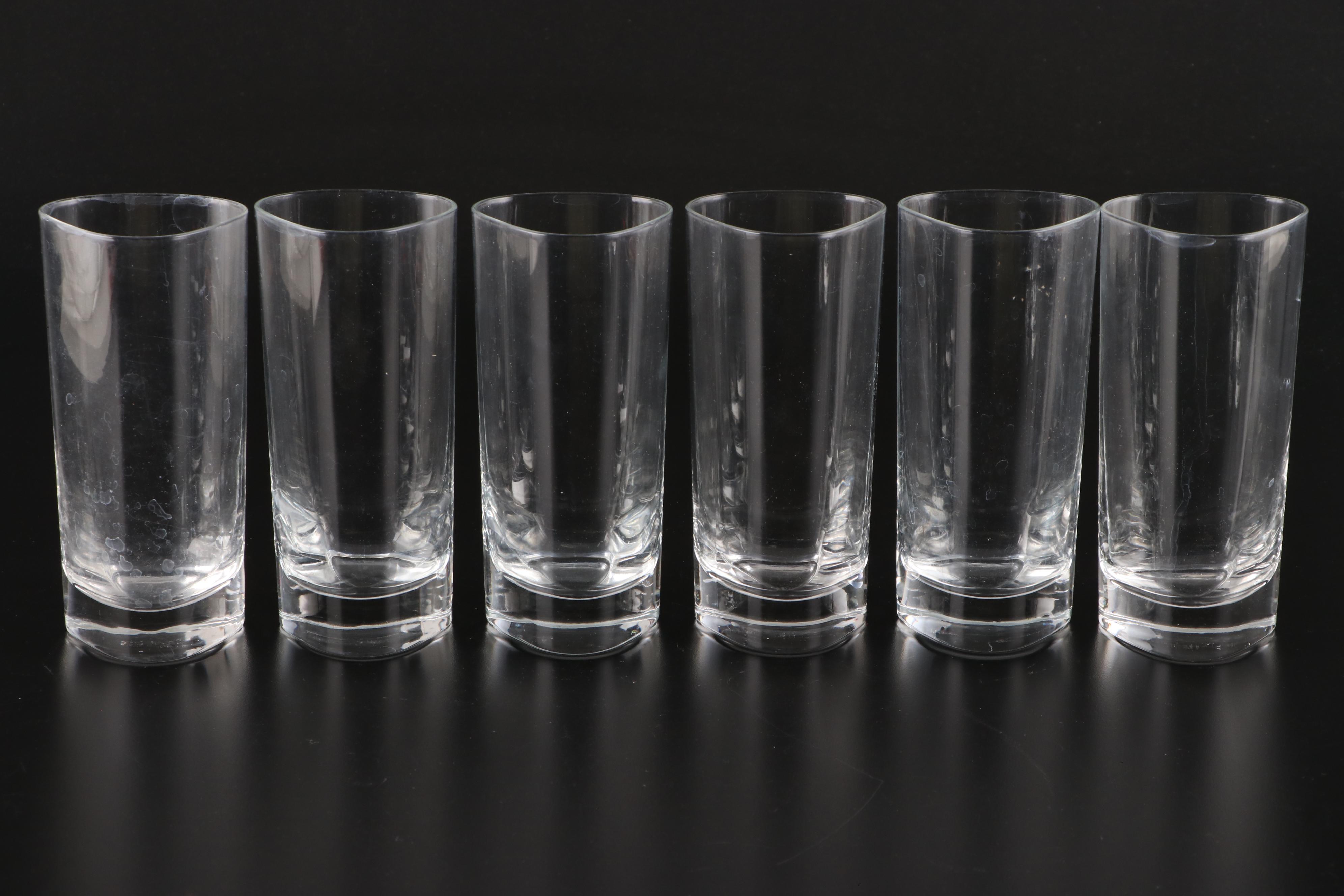 Contemporary Triangular Water and Old Fashioned Glasses