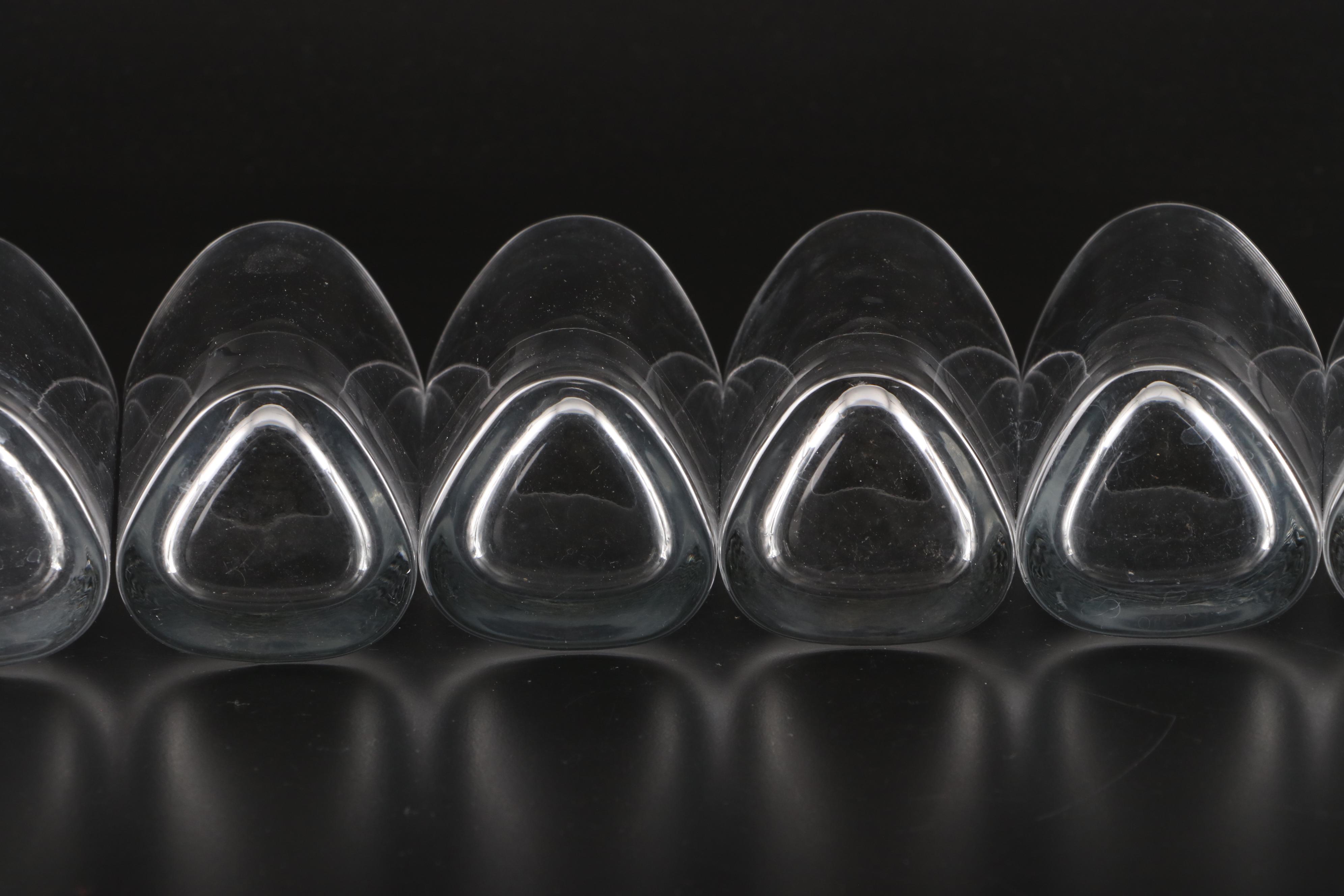 Contemporary Triangular Water and Old Fashioned Glasses