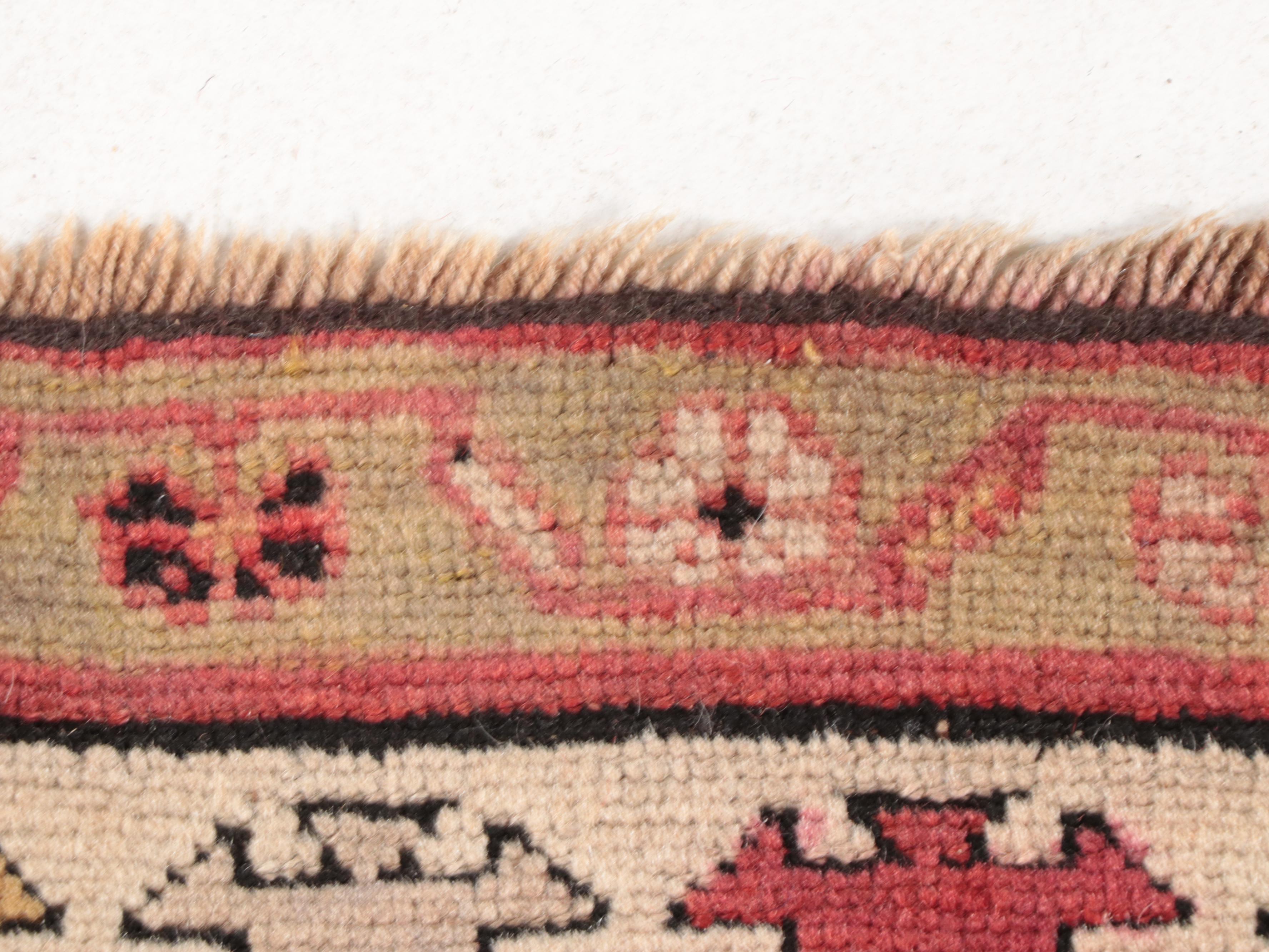 3'9 x 7'11 Hand-Knotted Signed Turkish Konya Long Area Rug