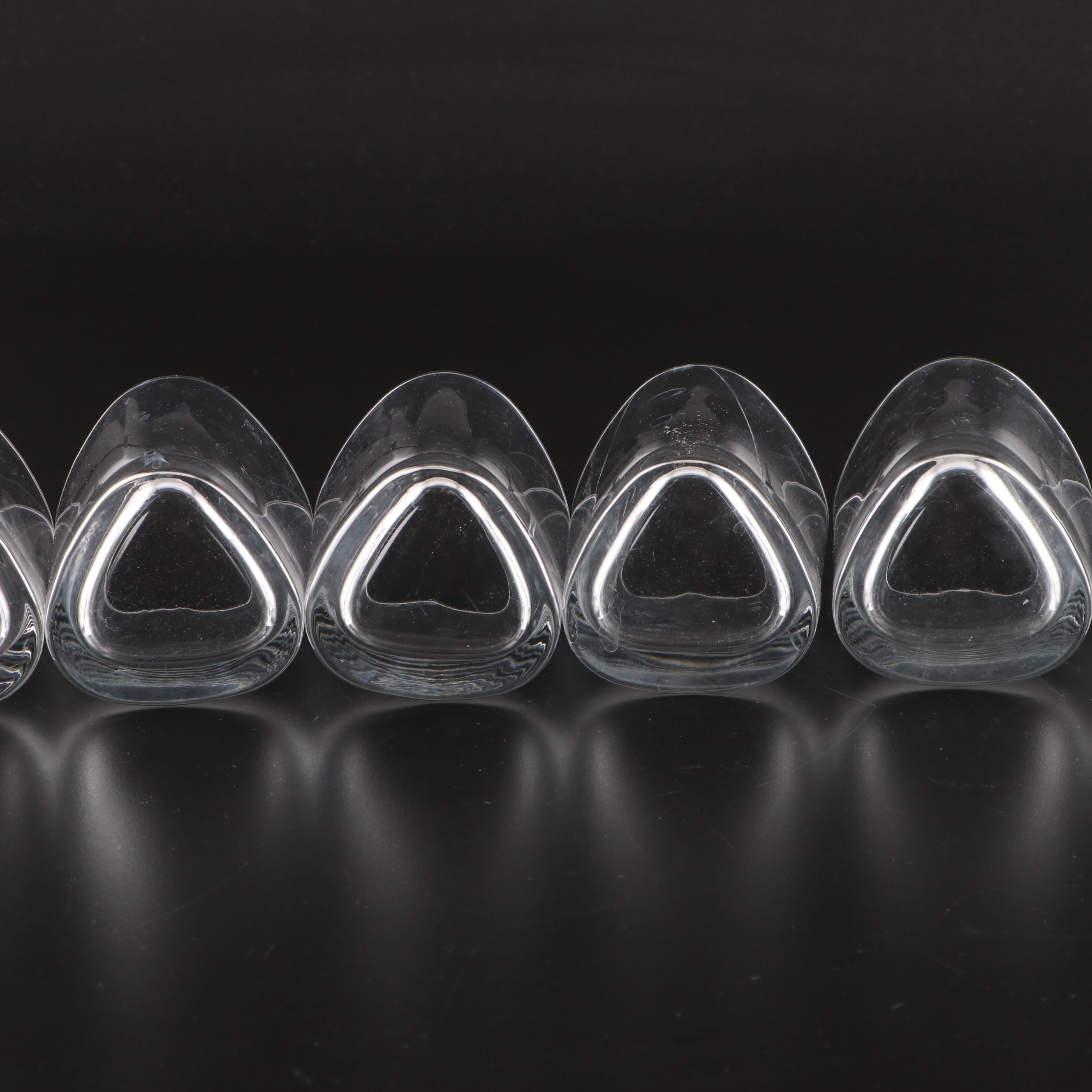 Contemporary Triangular Water and Old Fashioned Glasses