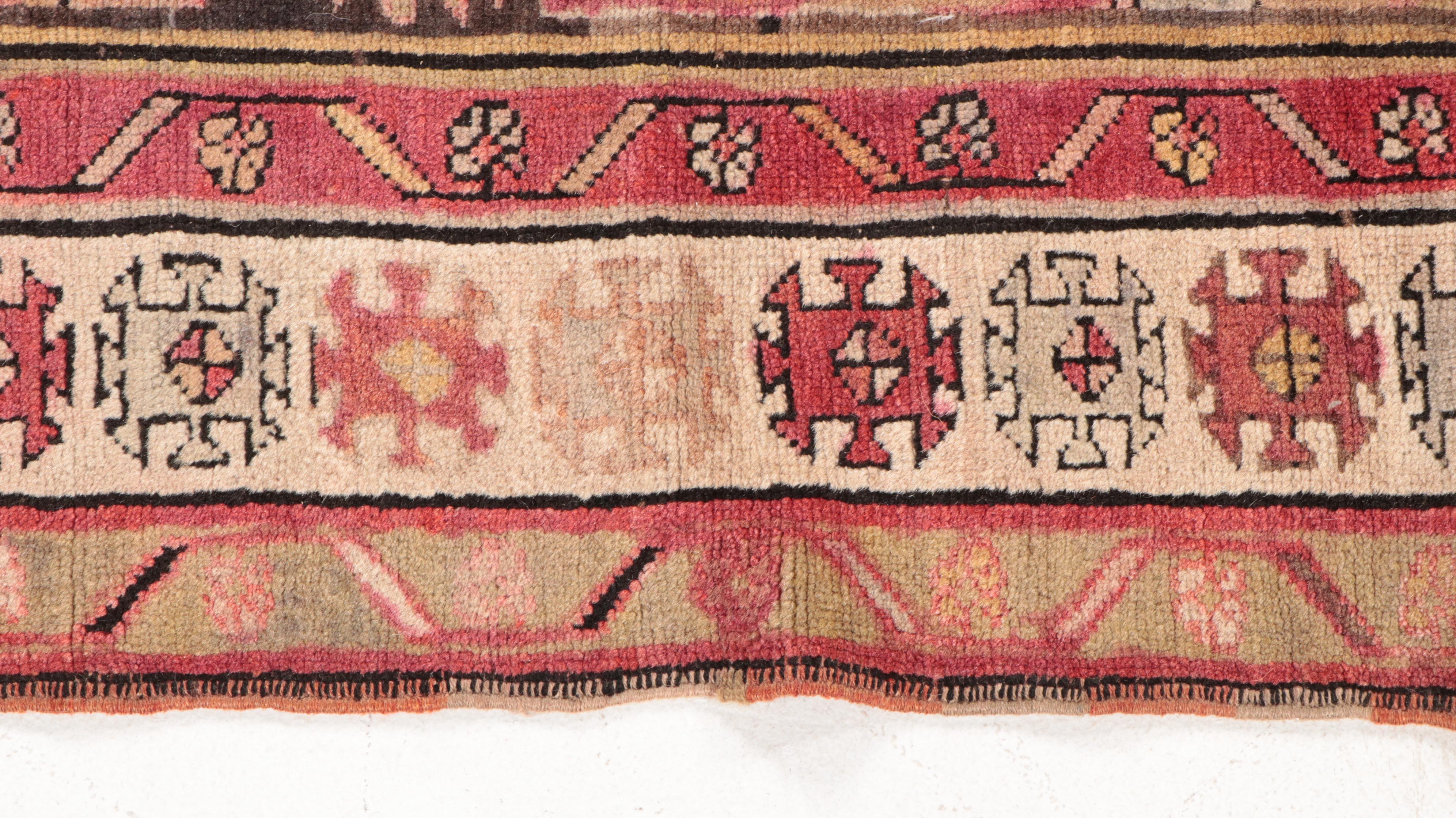 3'9 x 7'11 Hand-Knotted Signed Turkish Konya Long Area Rug