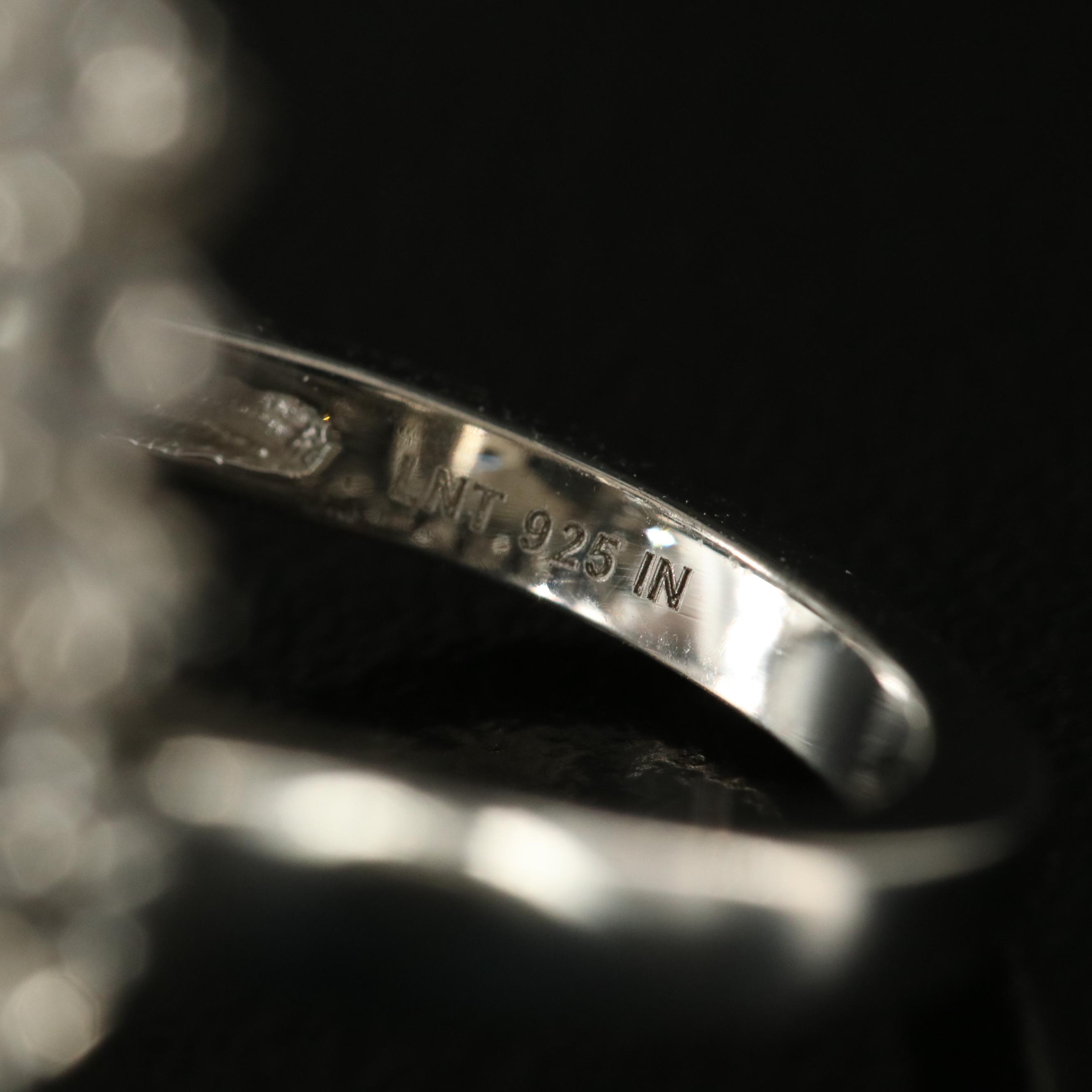 Sterling Prasiolite and White Topaz Ring