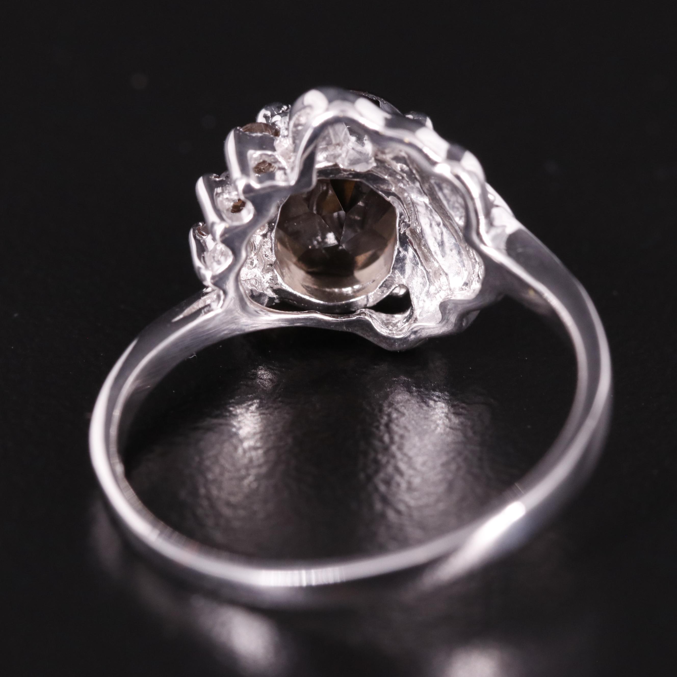 Sterling Smoky Quartz Ring