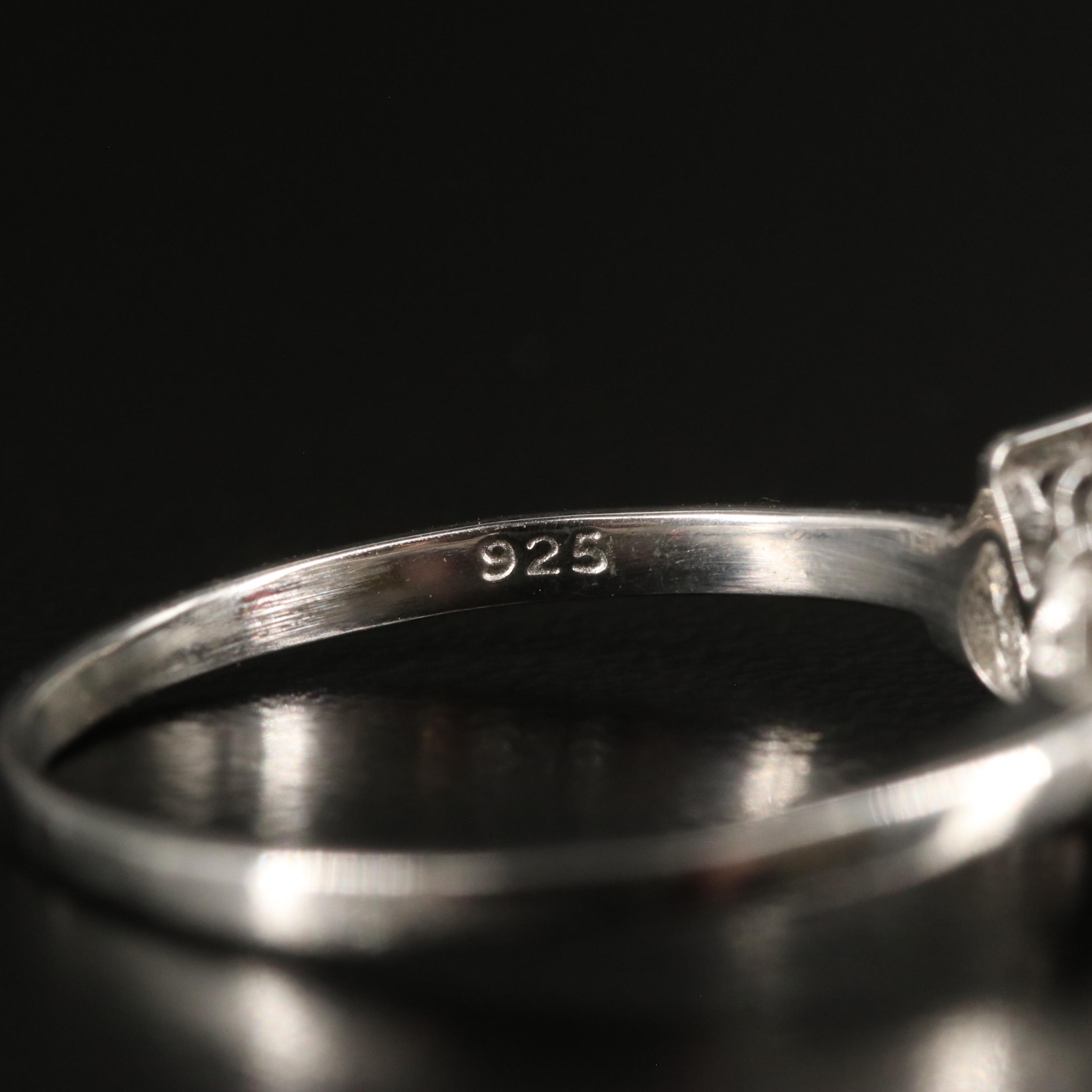 Sterling Garnet and White Topaz Ring