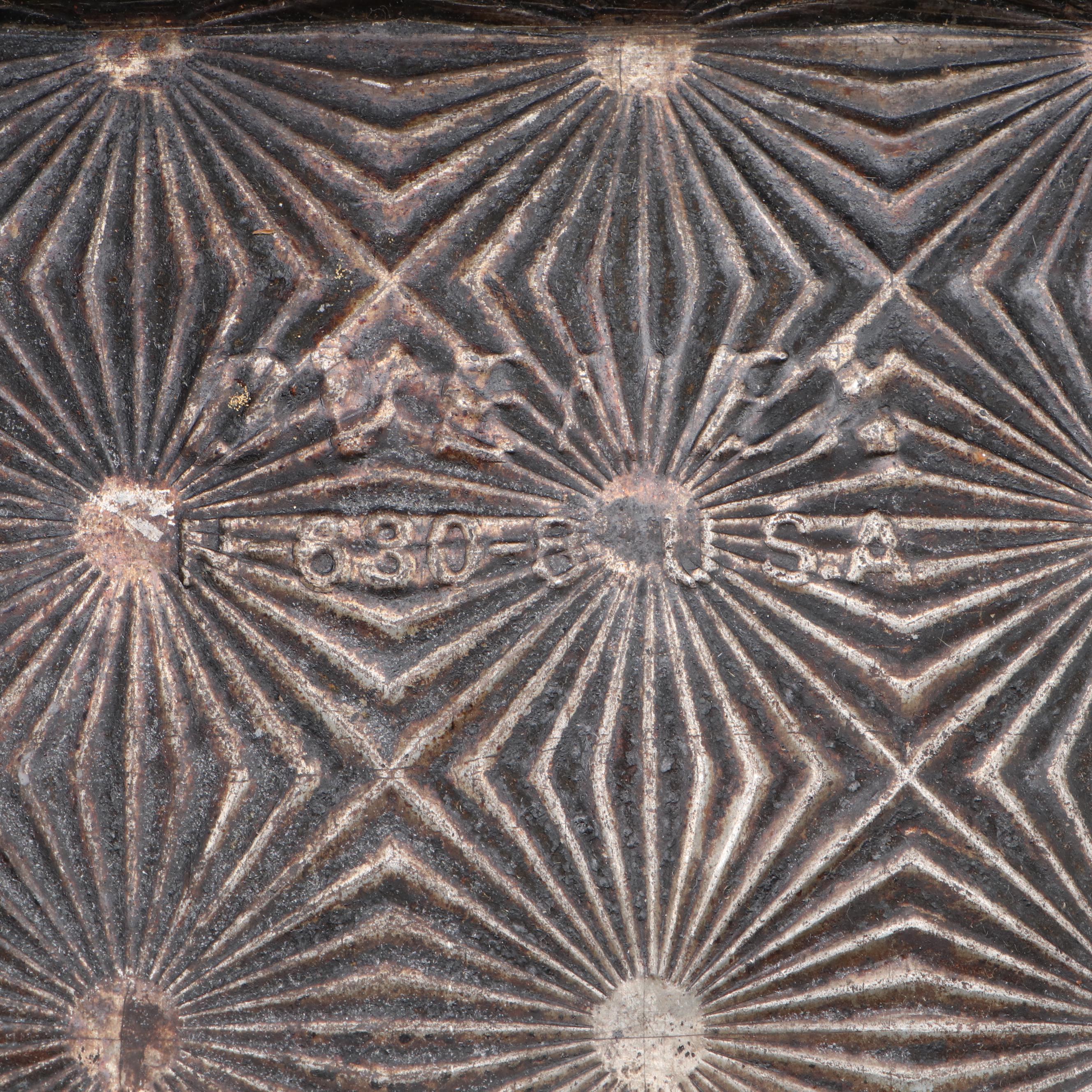 Griswold and Other Cast Iron Pans with Blue Bird Pie Pans and Other Kitchenware