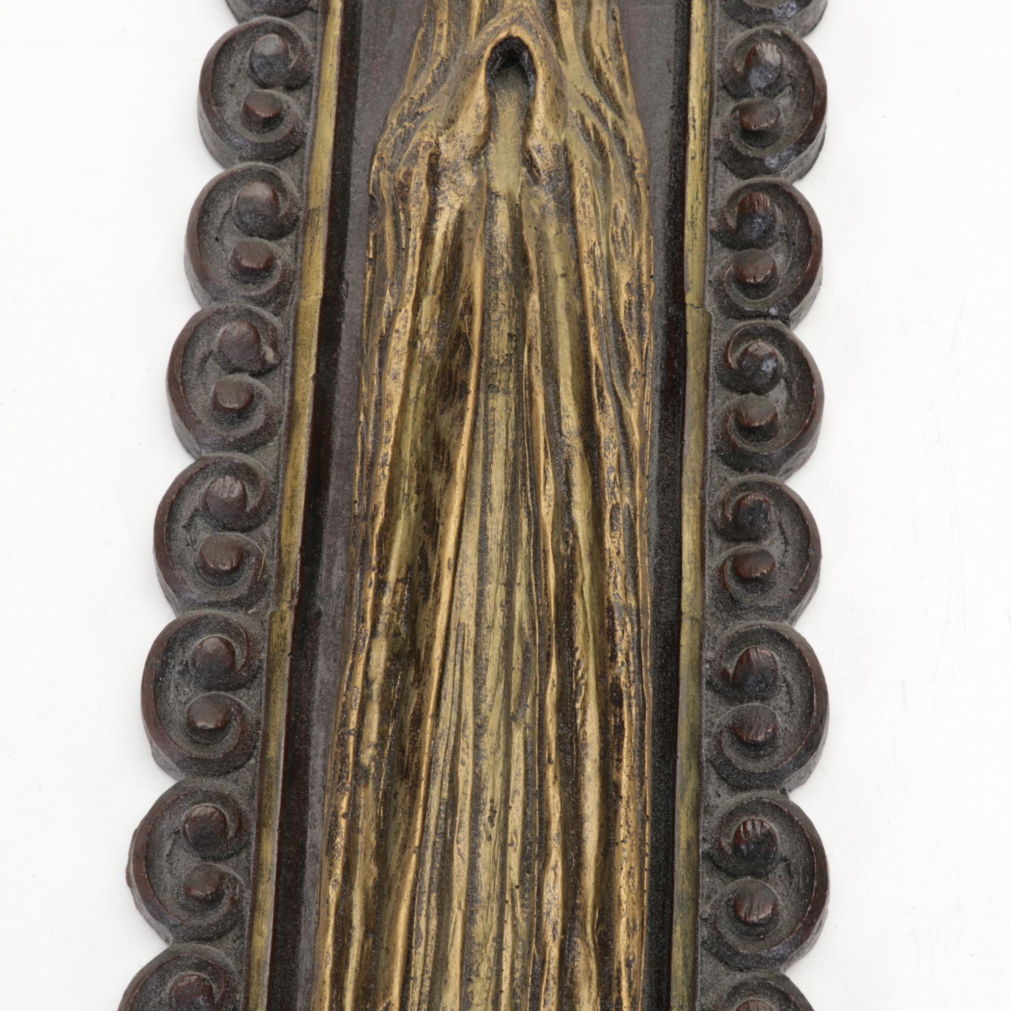 King and Queen Wall Art Relief Plaques, Mid-20th Century