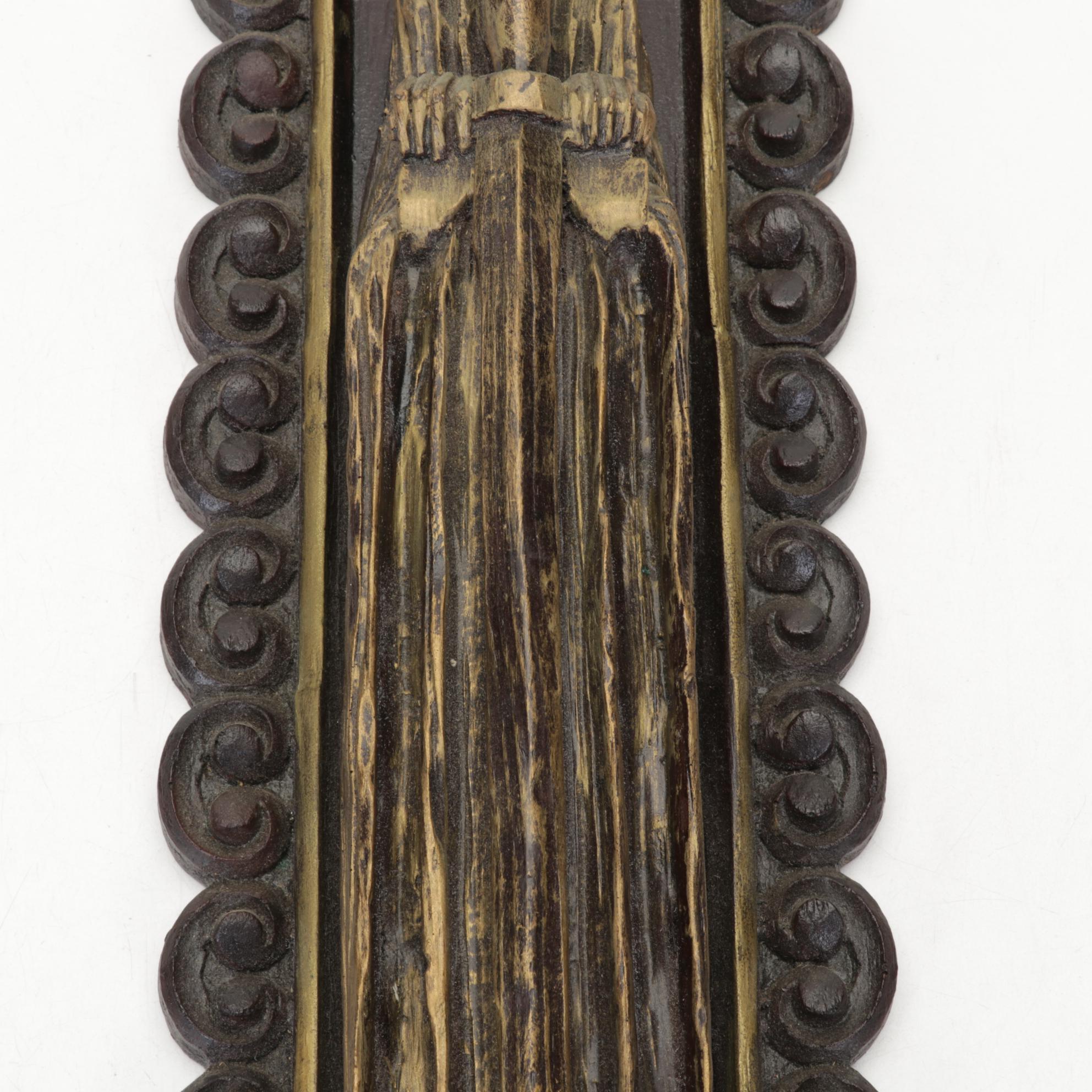 King and Queen Wall Art Relief Plaques, Mid-20th Century