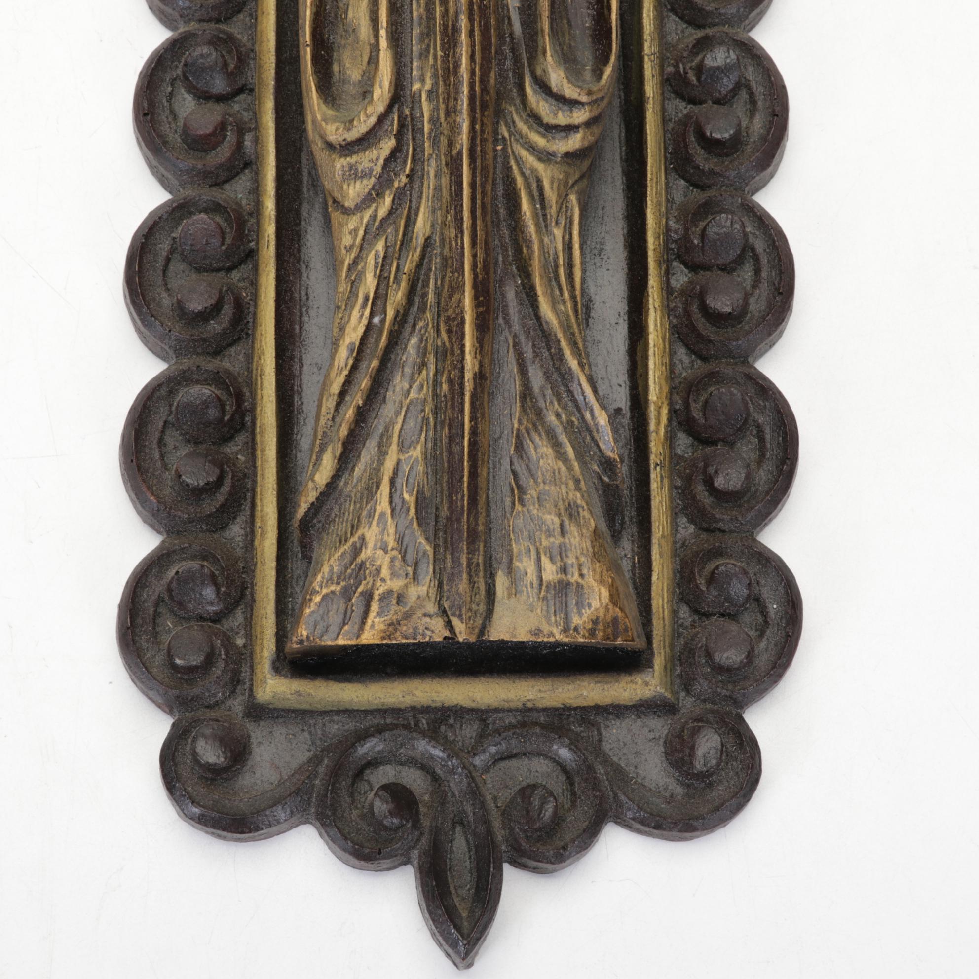 King and Queen Wall Art Relief Plaques, Mid-20th Century