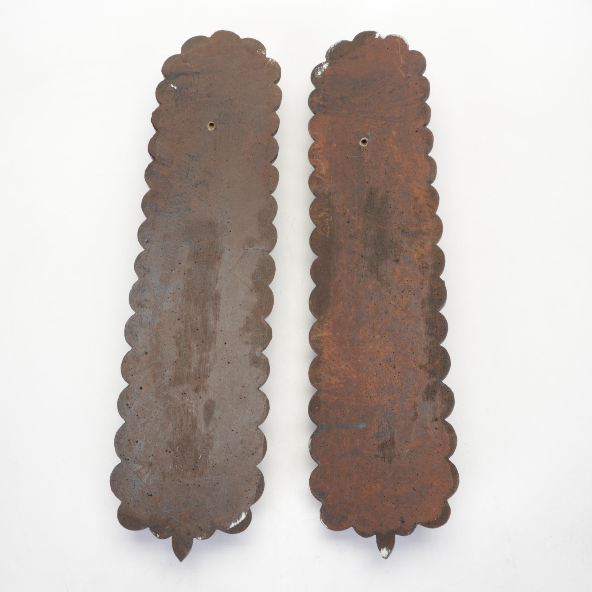 King and Queen Wall Art Relief Plaques, Mid-20th Century