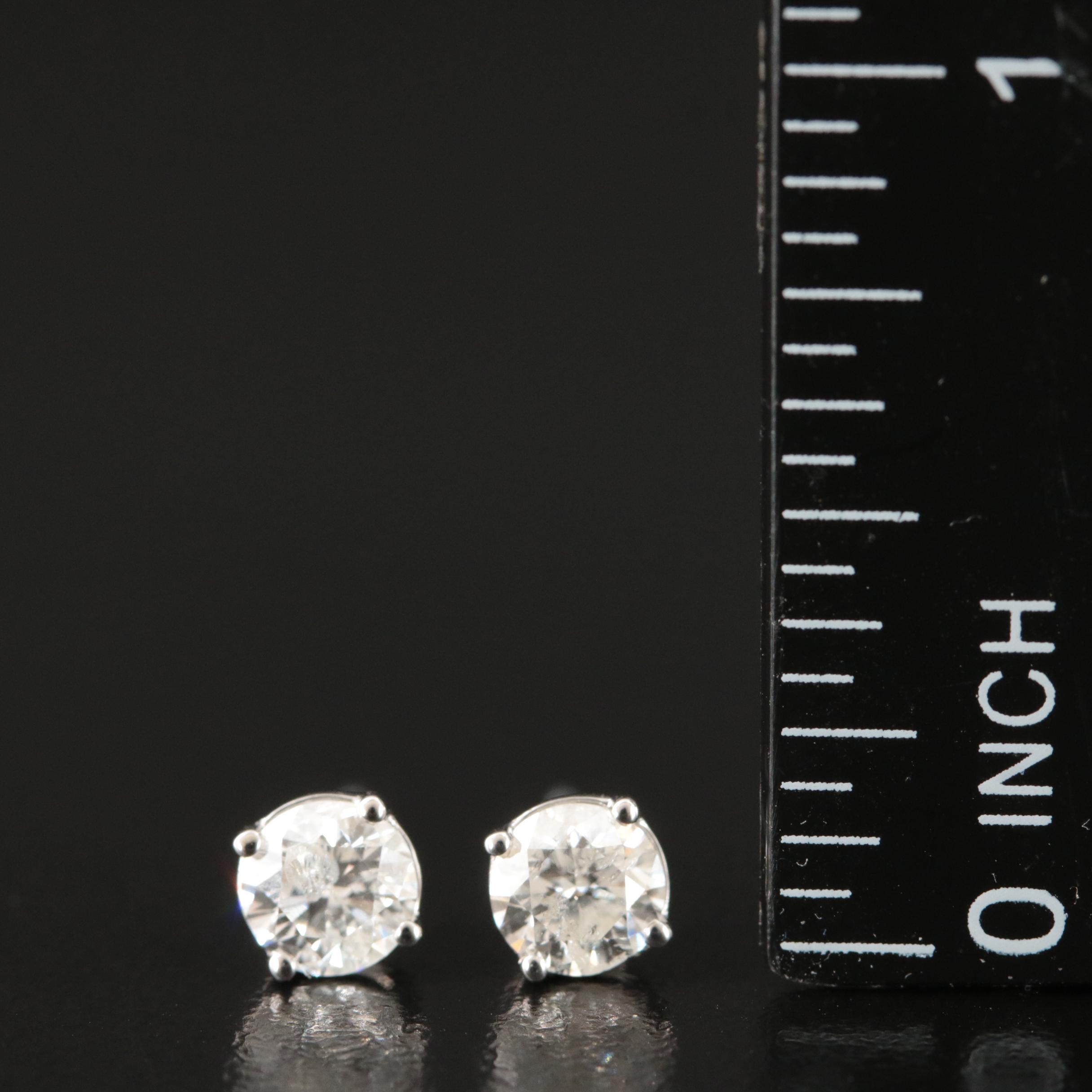 14K 0.97 CTW Diamond Stud Earrings