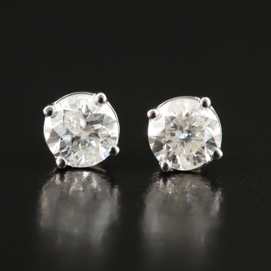 14K 0.97 CTW Diamond Stud Earrings