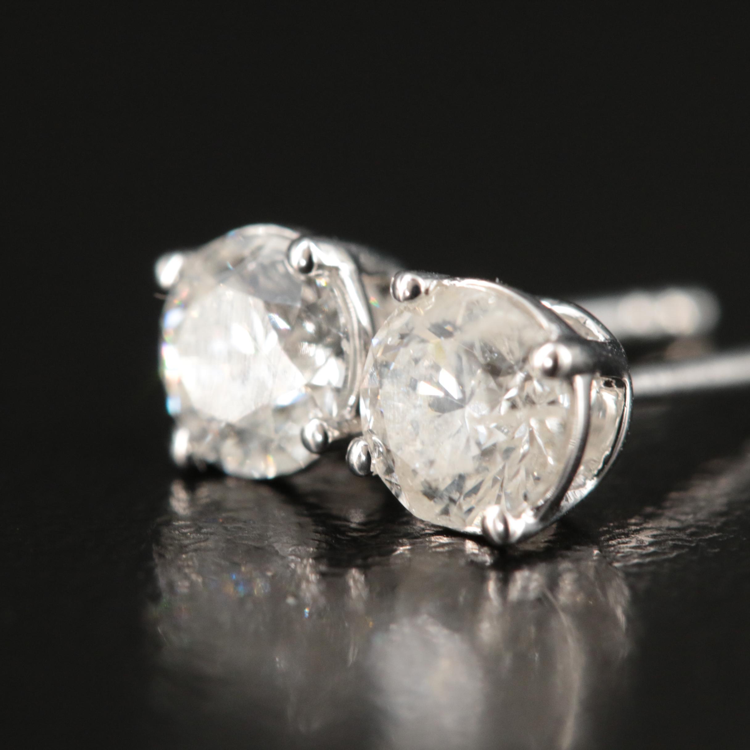 14K 0.97 CTW Diamond Stud Earrings