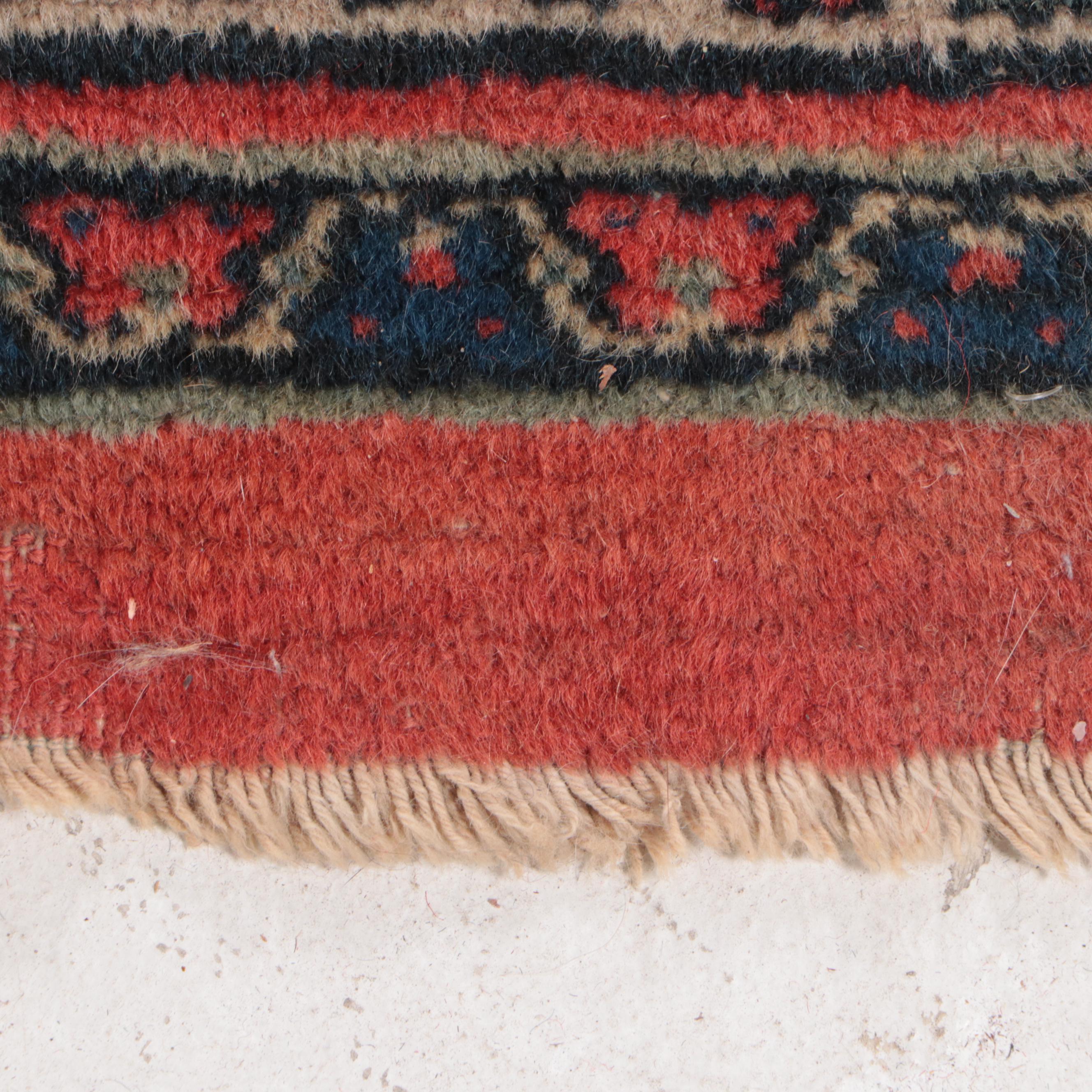 10'8 x 13'2 Hand-Knotted Persian Bijar Area Rug, Semi-Antique