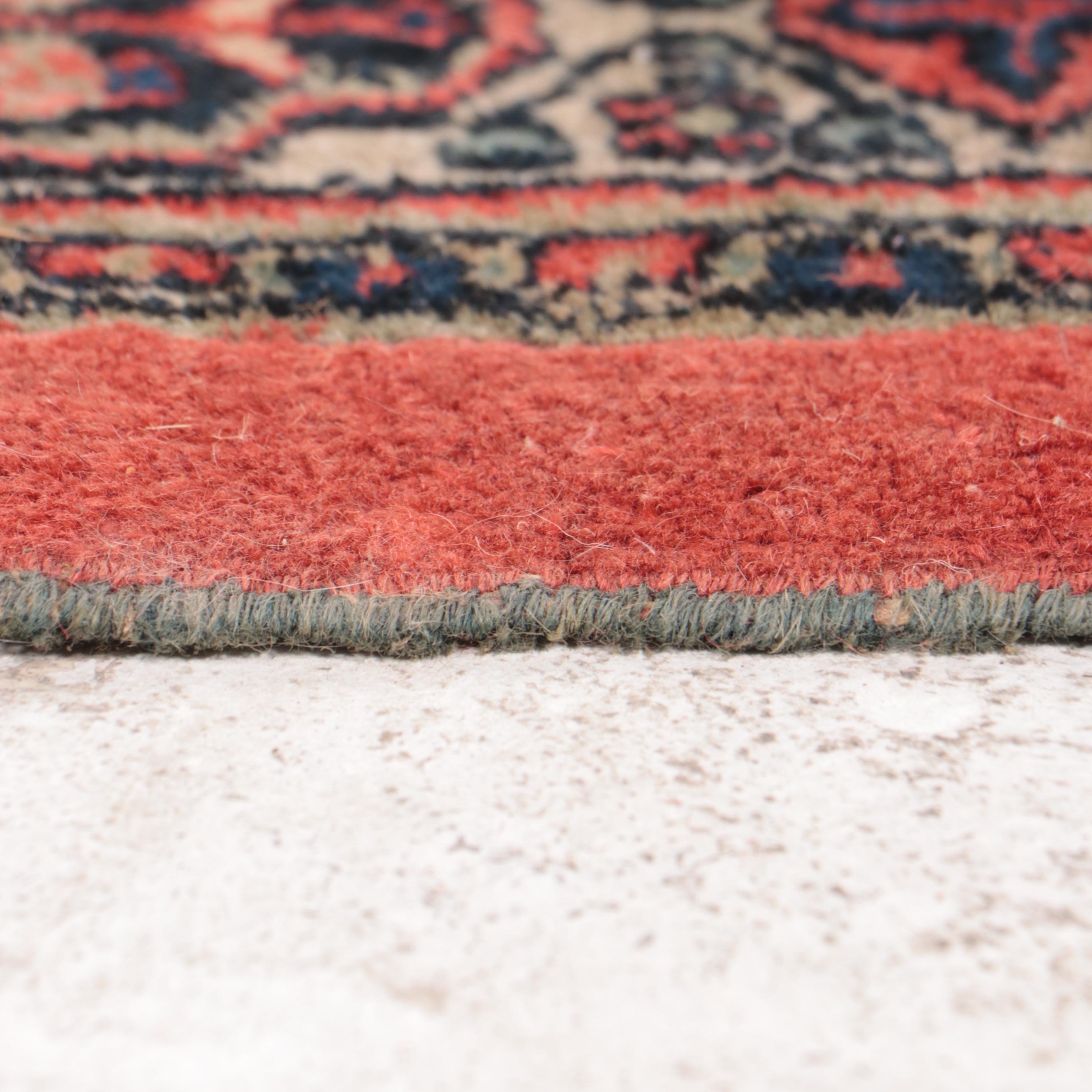 10'8 x 13'2 Hand-Knotted Persian Bijar Area Rug, Semi-Antique