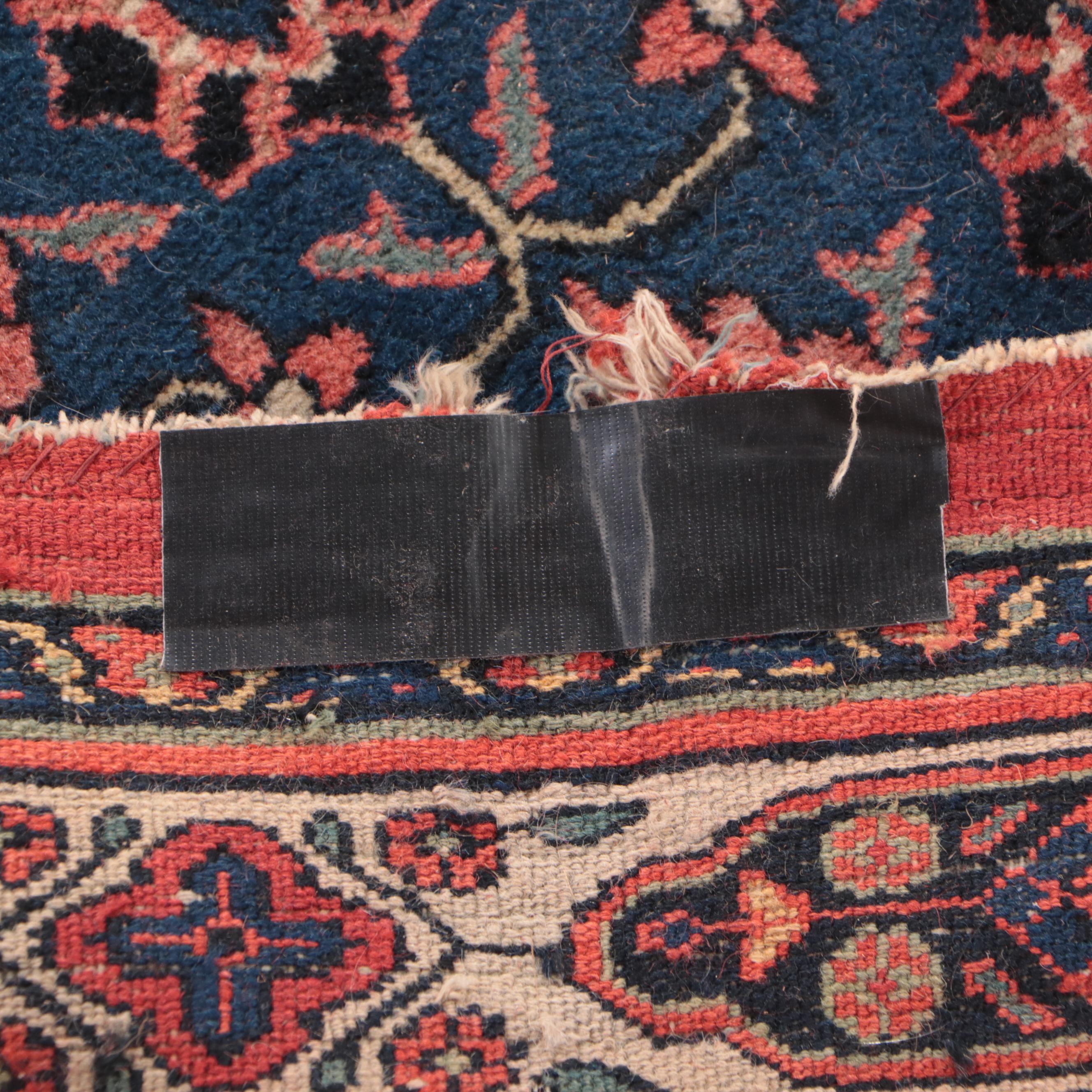 10'8 x 13'2 Hand-Knotted Persian Bijar Area Rug, Semi-Antique