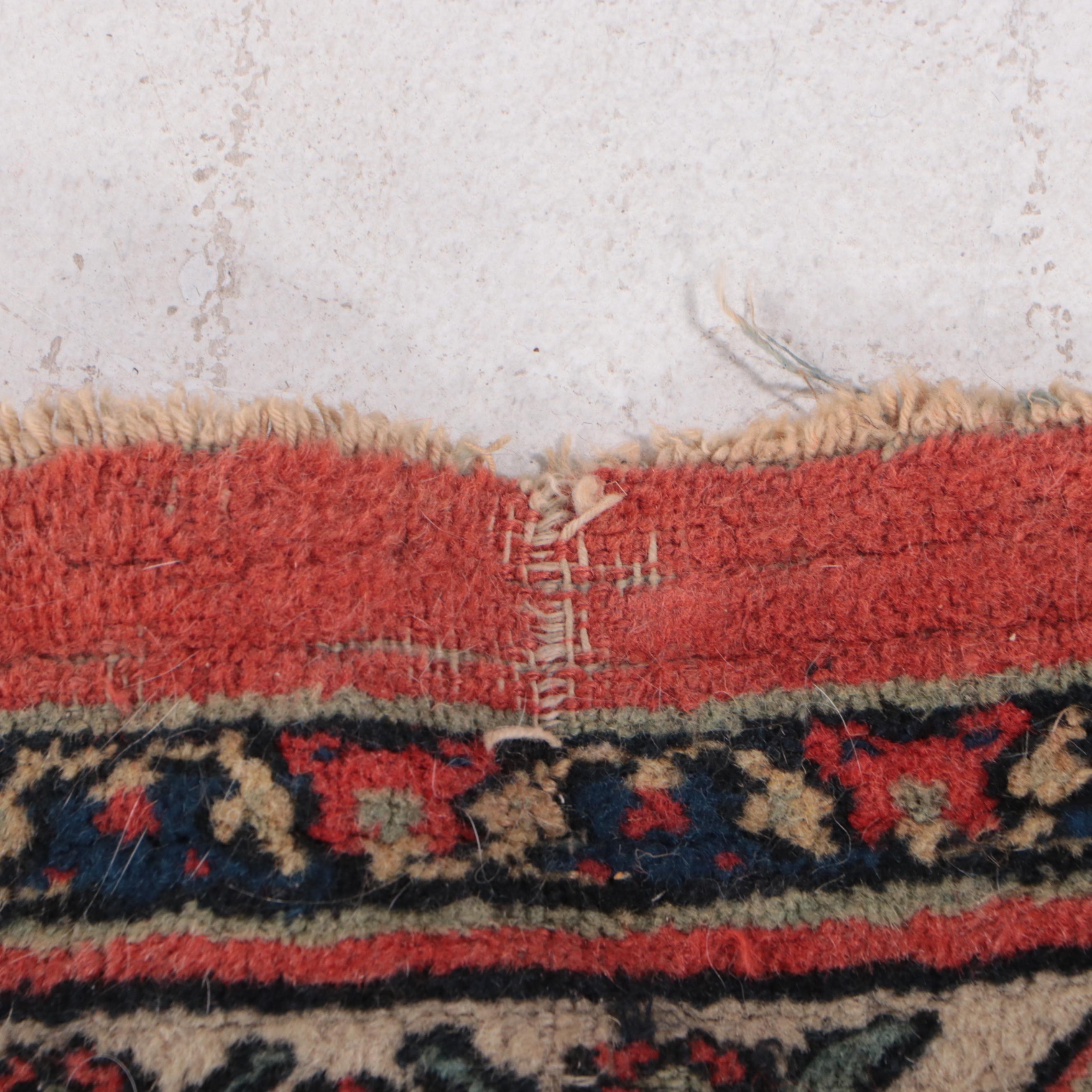 10'8 x 13'2 Hand-Knotted Persian Bijar Area Rug, Semi-Antique