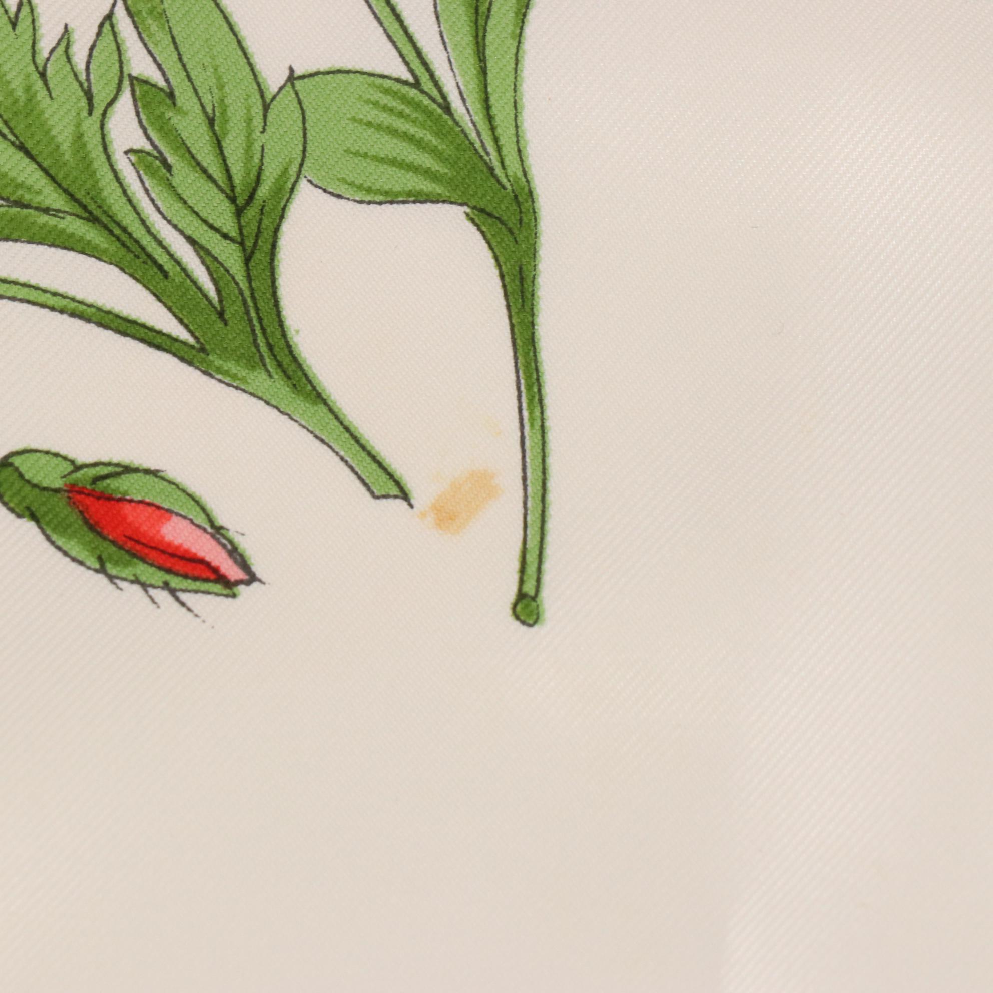 Christian Dior Floral Silk Twill Scarf